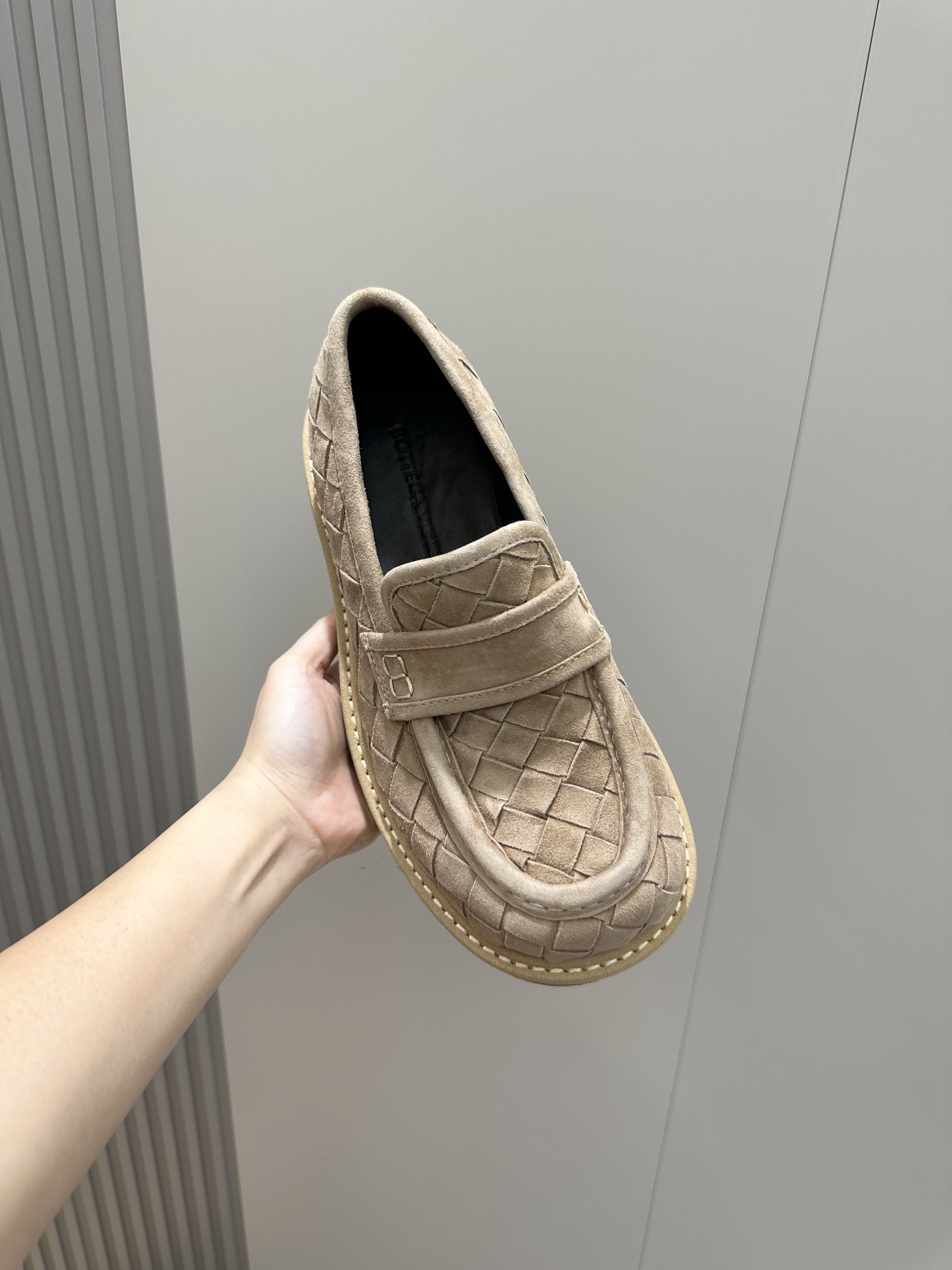 Bottega Veneta Male Leather Shoes Real Leather S