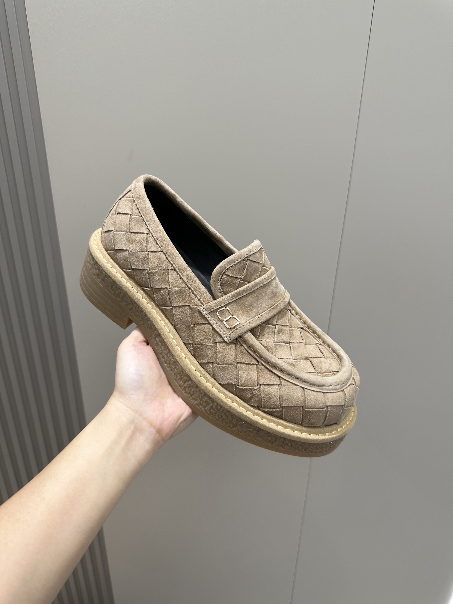 Bottega Veneta Male Leather Shoes Real Leather S
