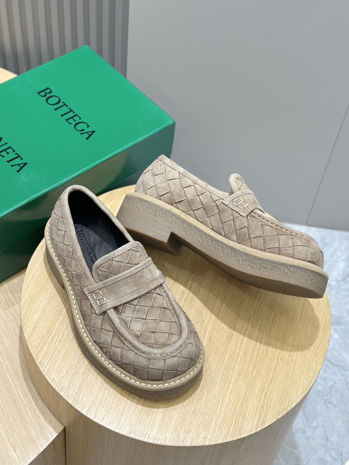 Bottega Veneta Male Leather Shoes Real Leather S