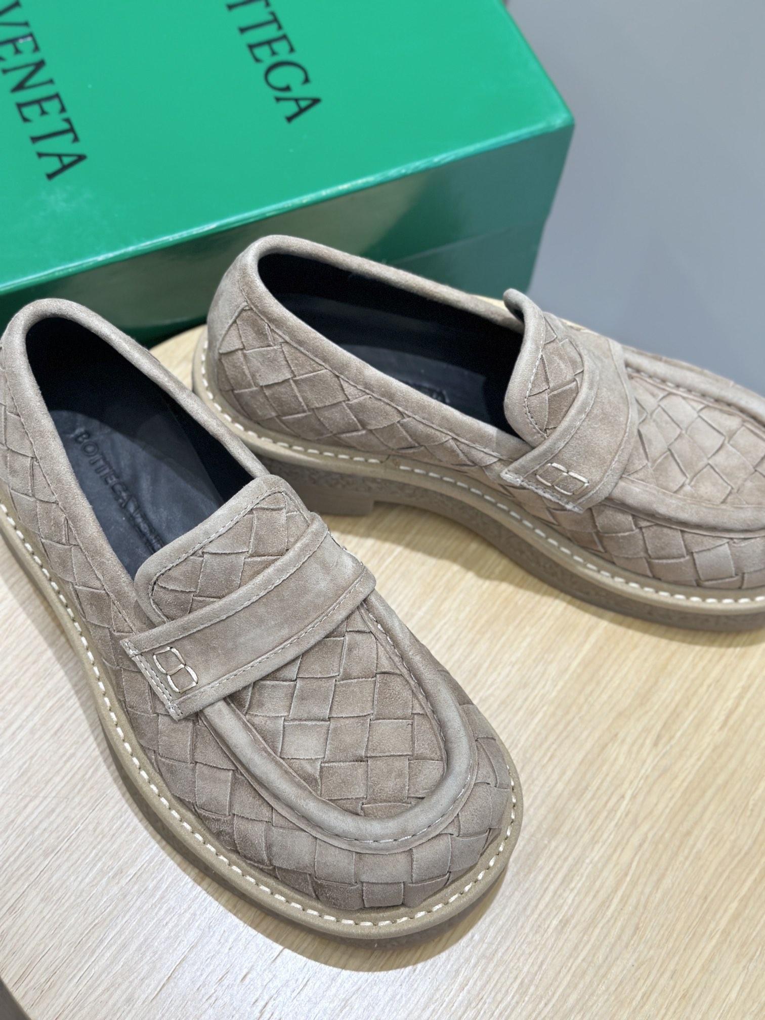 Bottega Veneta Male Leather Shoes Real Leather S