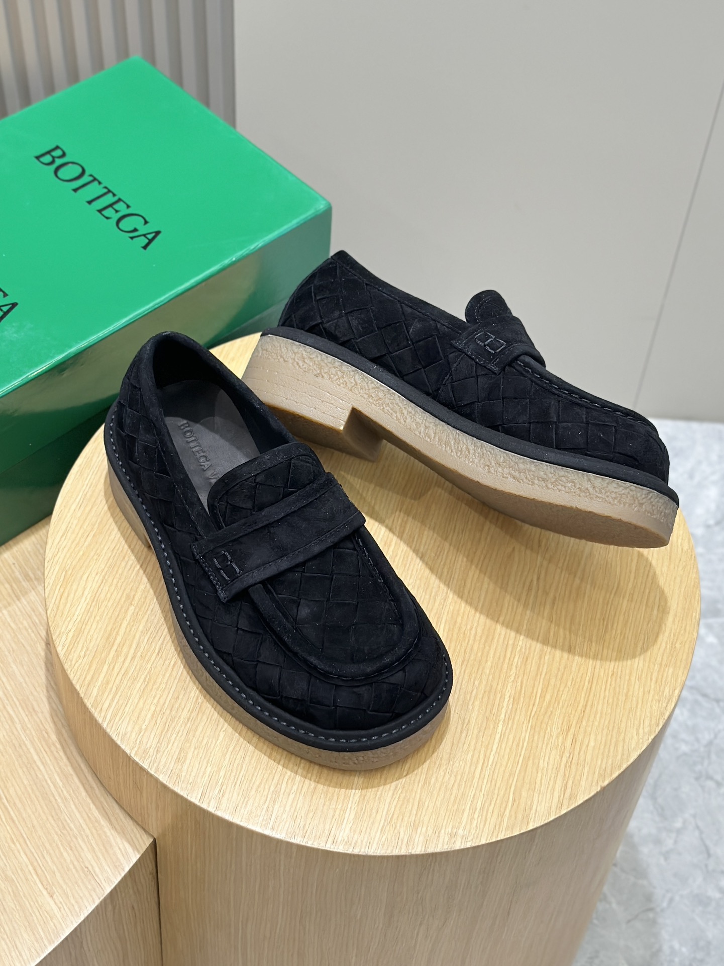 Bottega Veneta Male Leather Shoes Real Leather S