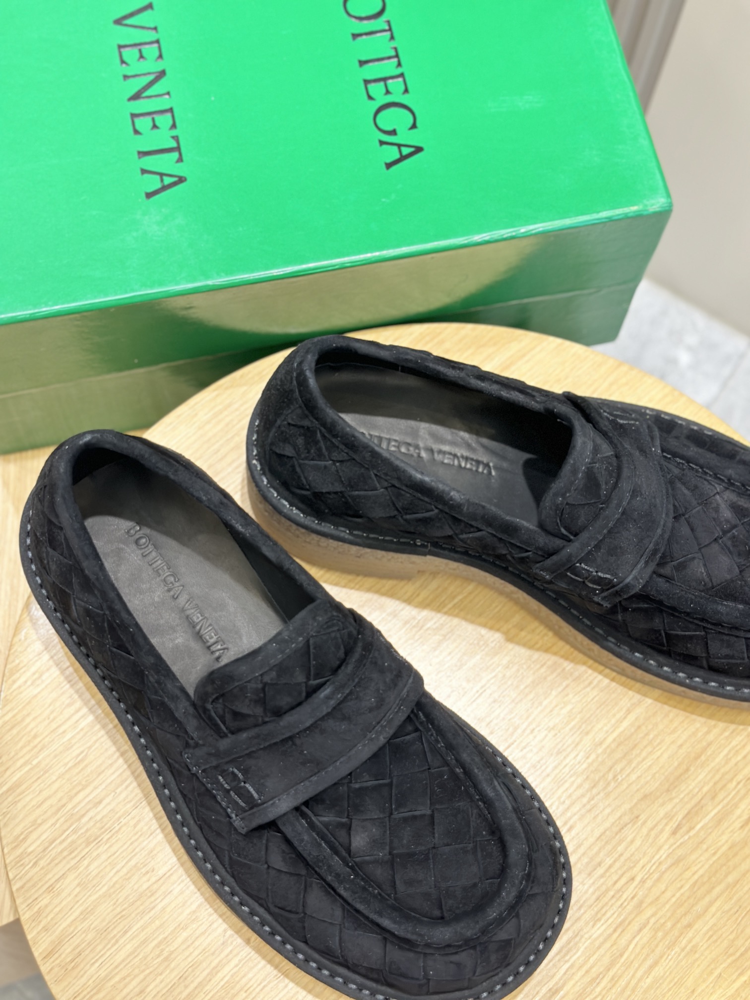 Bottega Veneta Male Leather Shoes Real Leather S