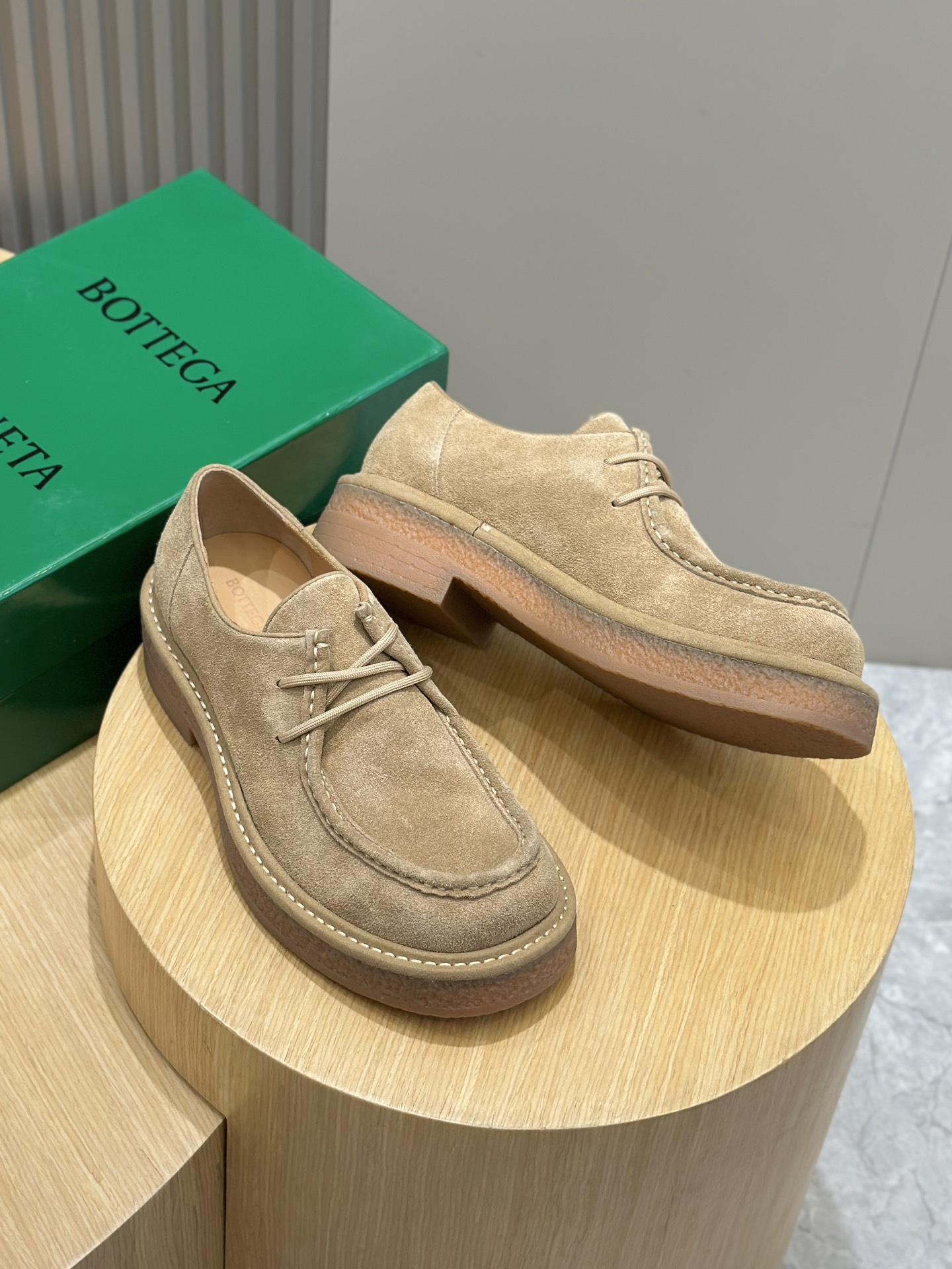 Bottega Veneta Male Leather Shoes Real Leather S