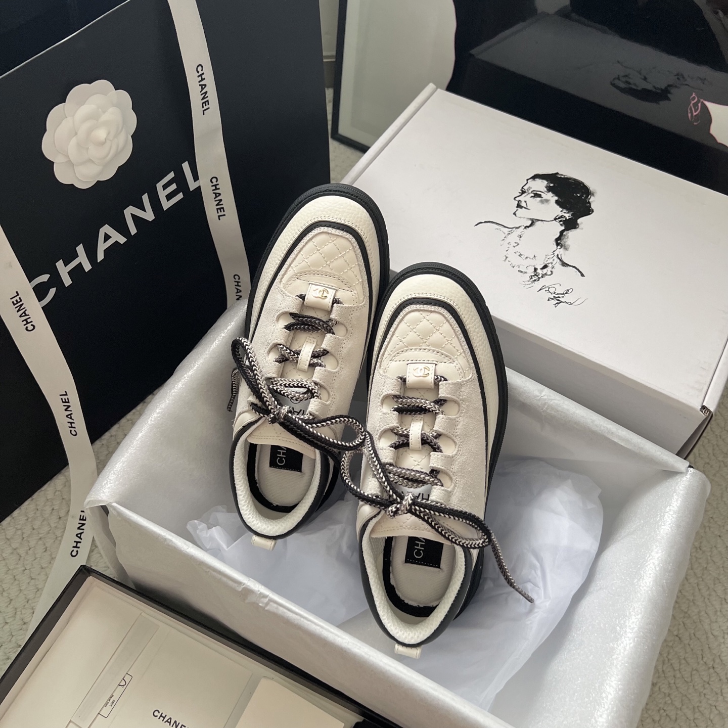 Chanel Sneakers Mesh Breathable L-s