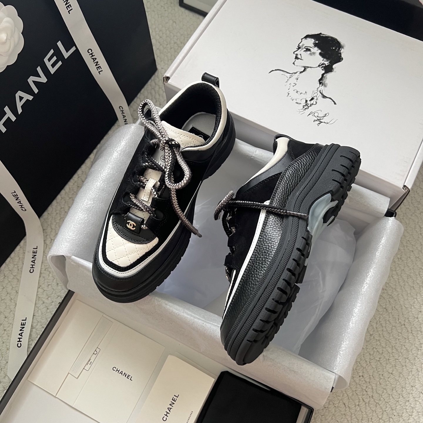 Chanel Sneakers Mesh Breathable L-s