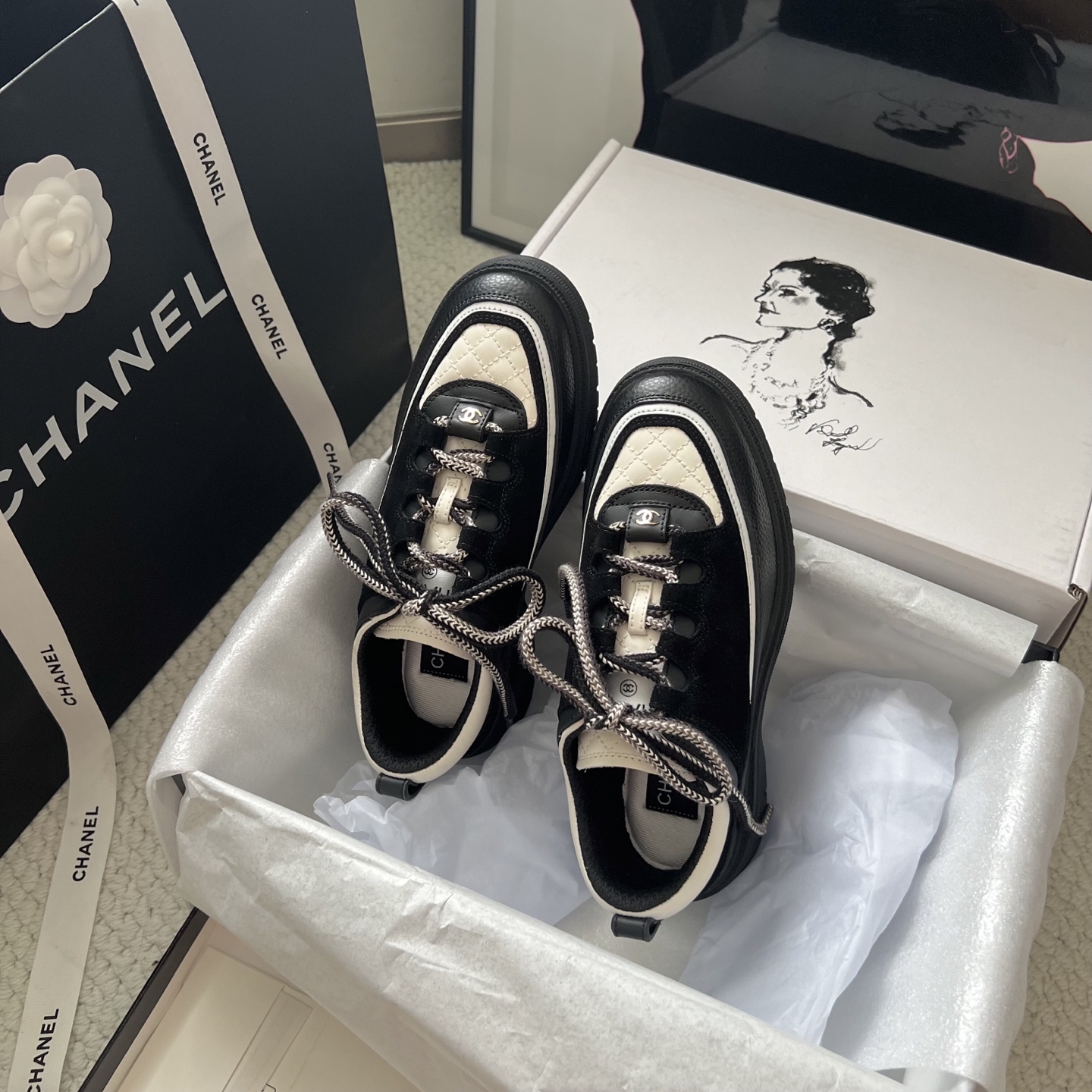 Chanel Sneakers Mesh Breathable L-s