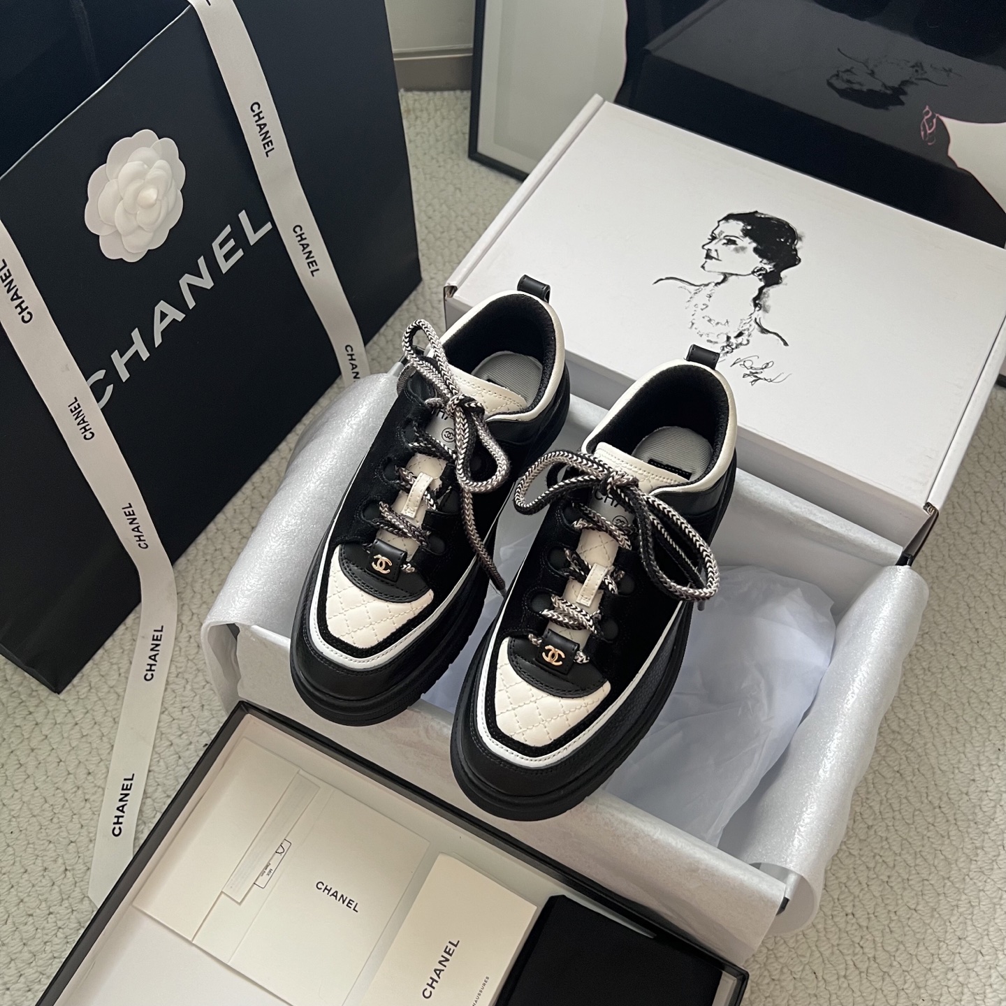 Chanel Sneakers Mesh Breathable L-s