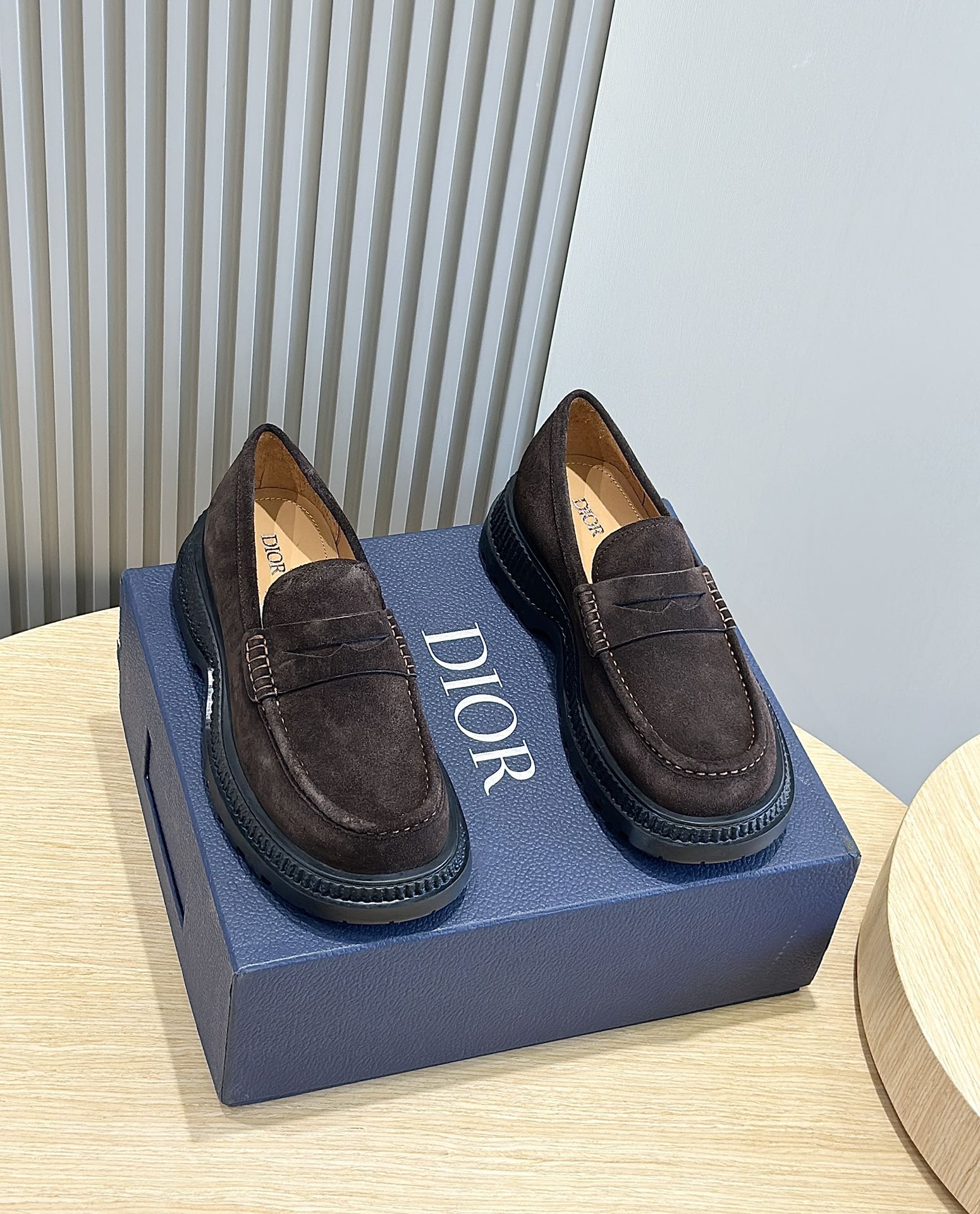 Dior Male Leather Shoes Cow Leather Brown L-s