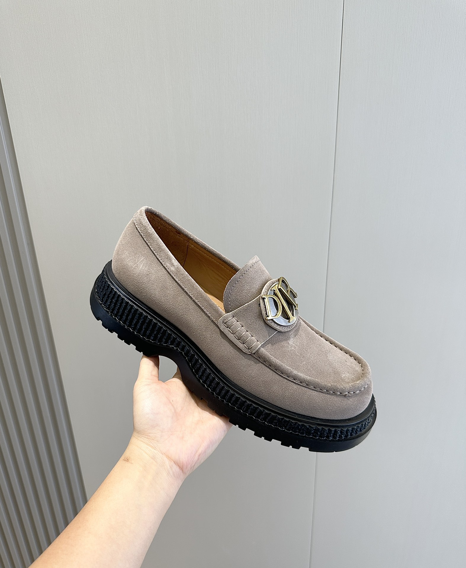 Dior Male Leather Shoes Cow Leather Brown L-s