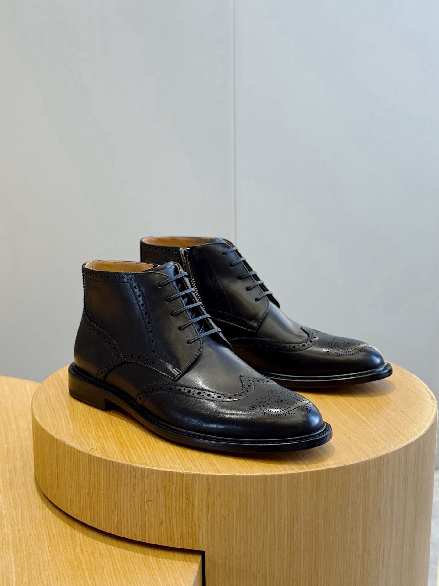 Dior Male Boots Real Leather Black S