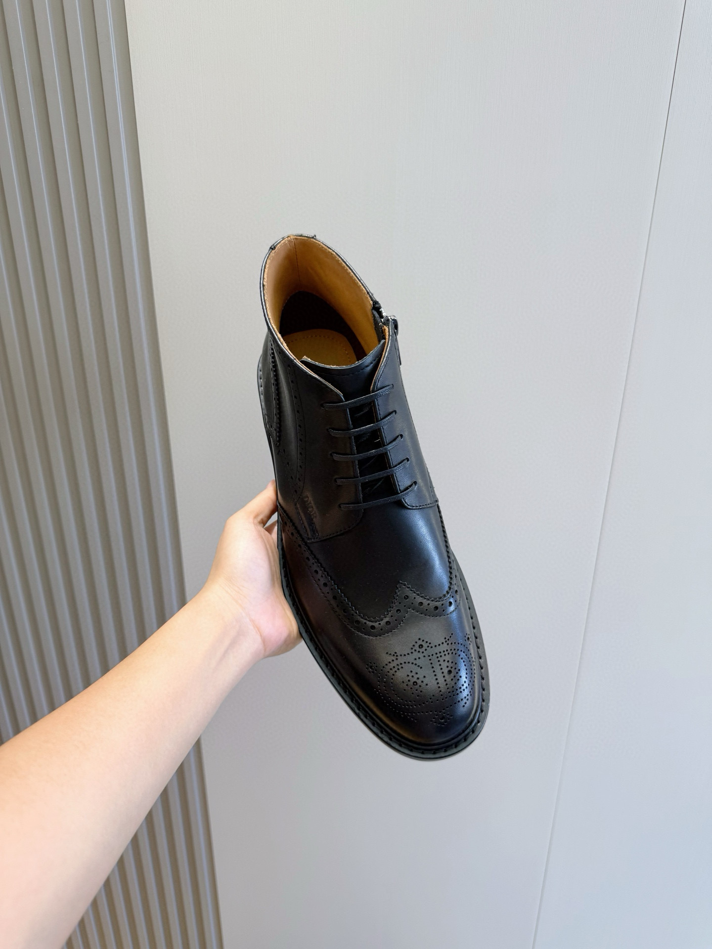 Dior Male Boots Real Leather Black S