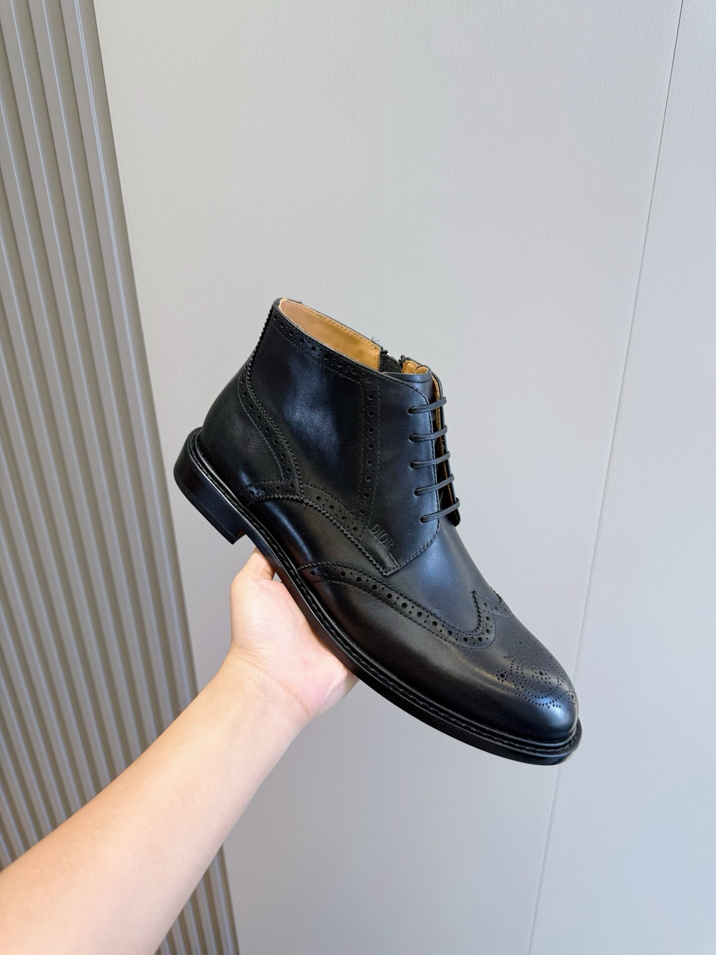 Dior Male Boots Real Leather Black S