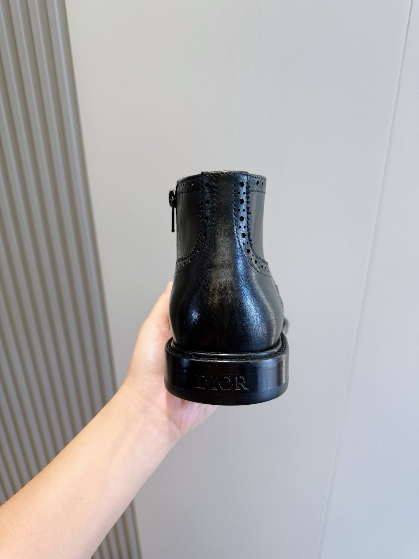 Dior Male Boots Real Leather Black S