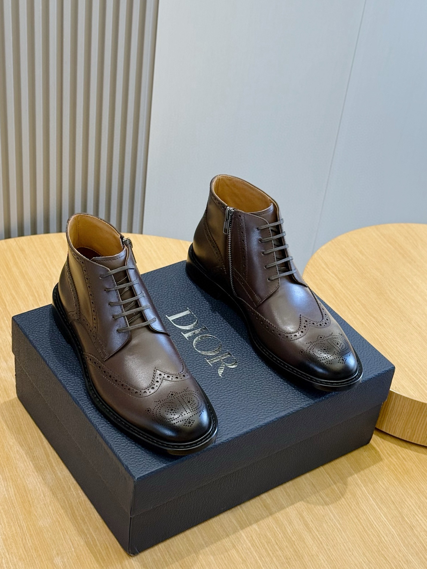 Dior Male Boots Real Leather Black S