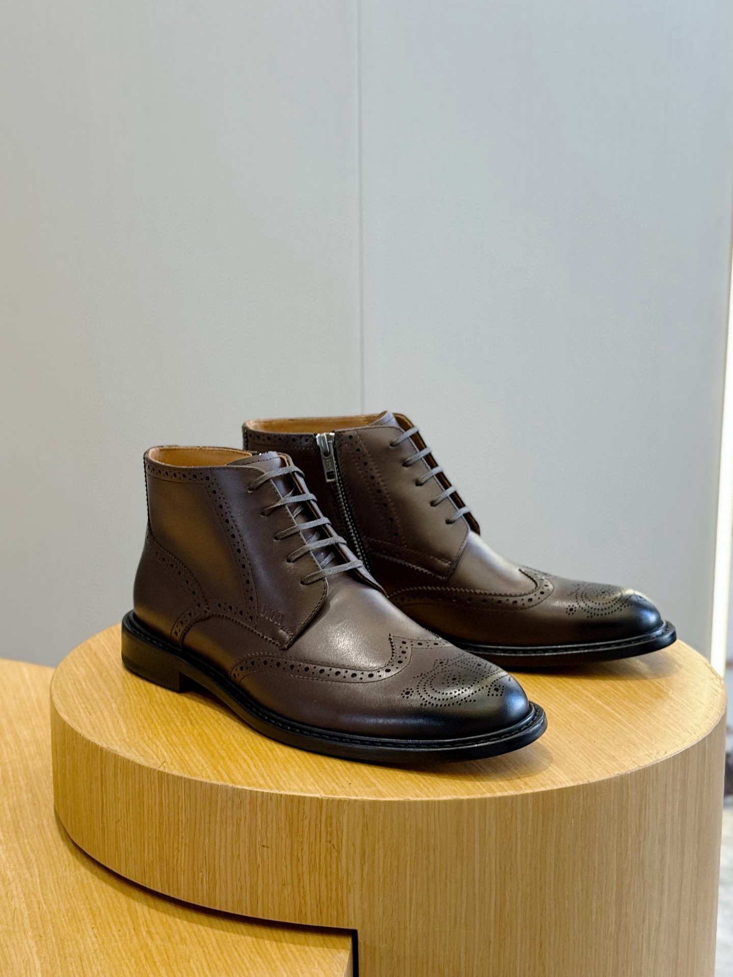 Dior Male Boots Real Leather Black S