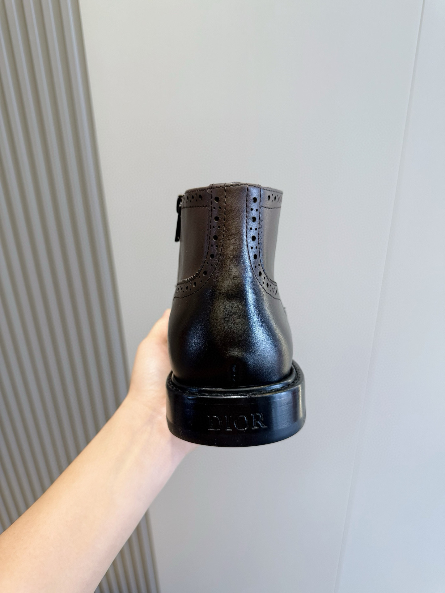 Dior Male Boots Real Leather Black S