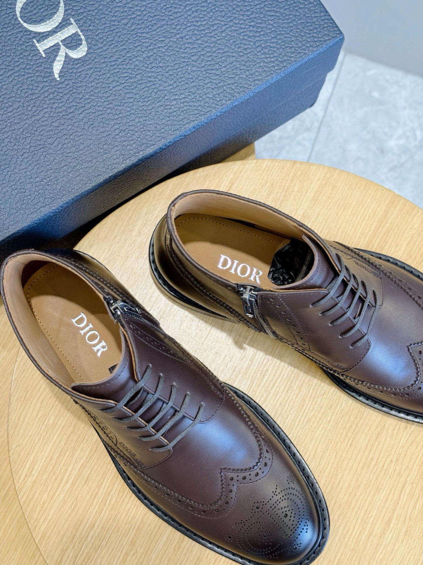 Dior Male Boots Real Leather Black S