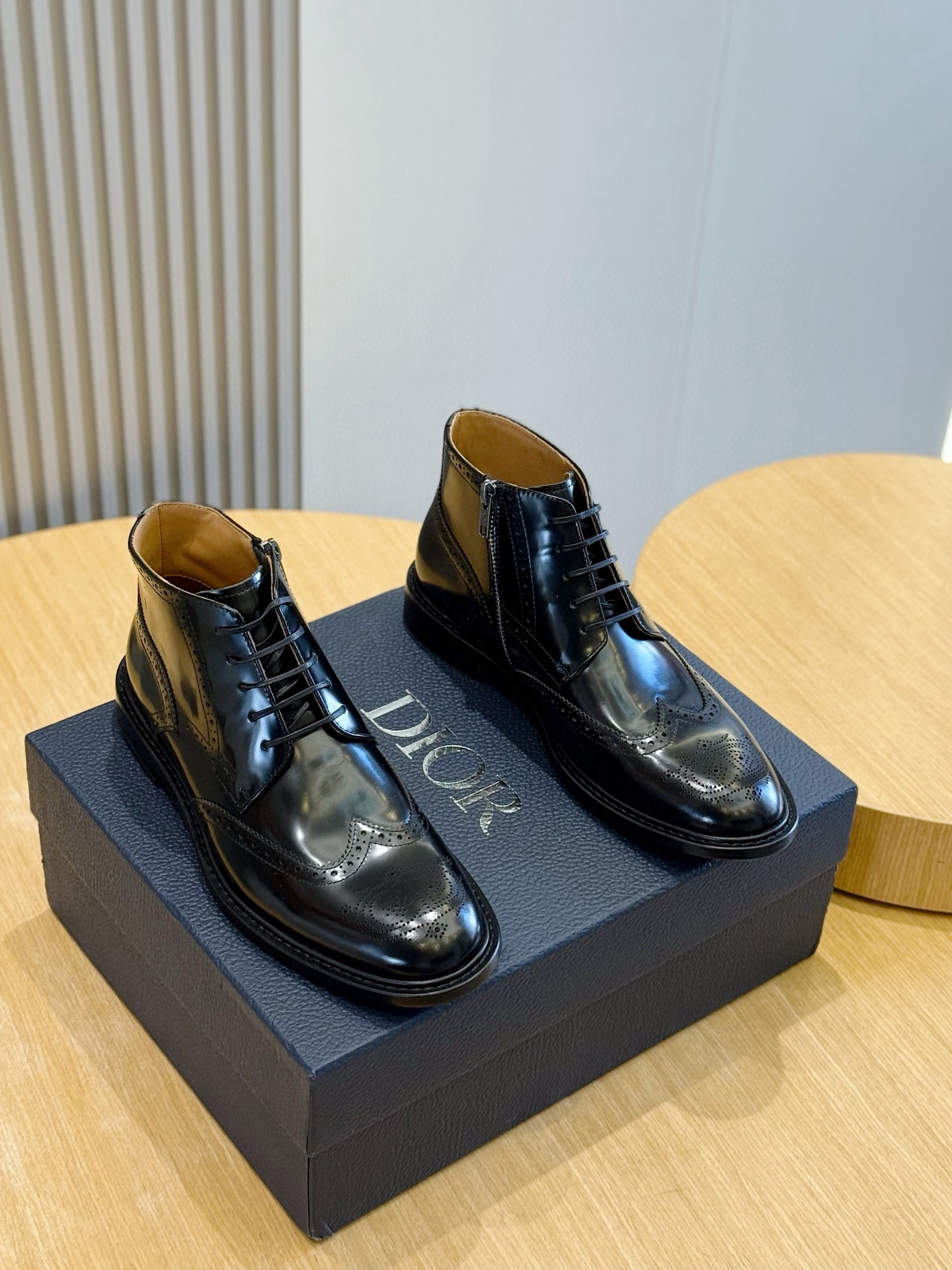 Dior Male Boots Real Leather Black S