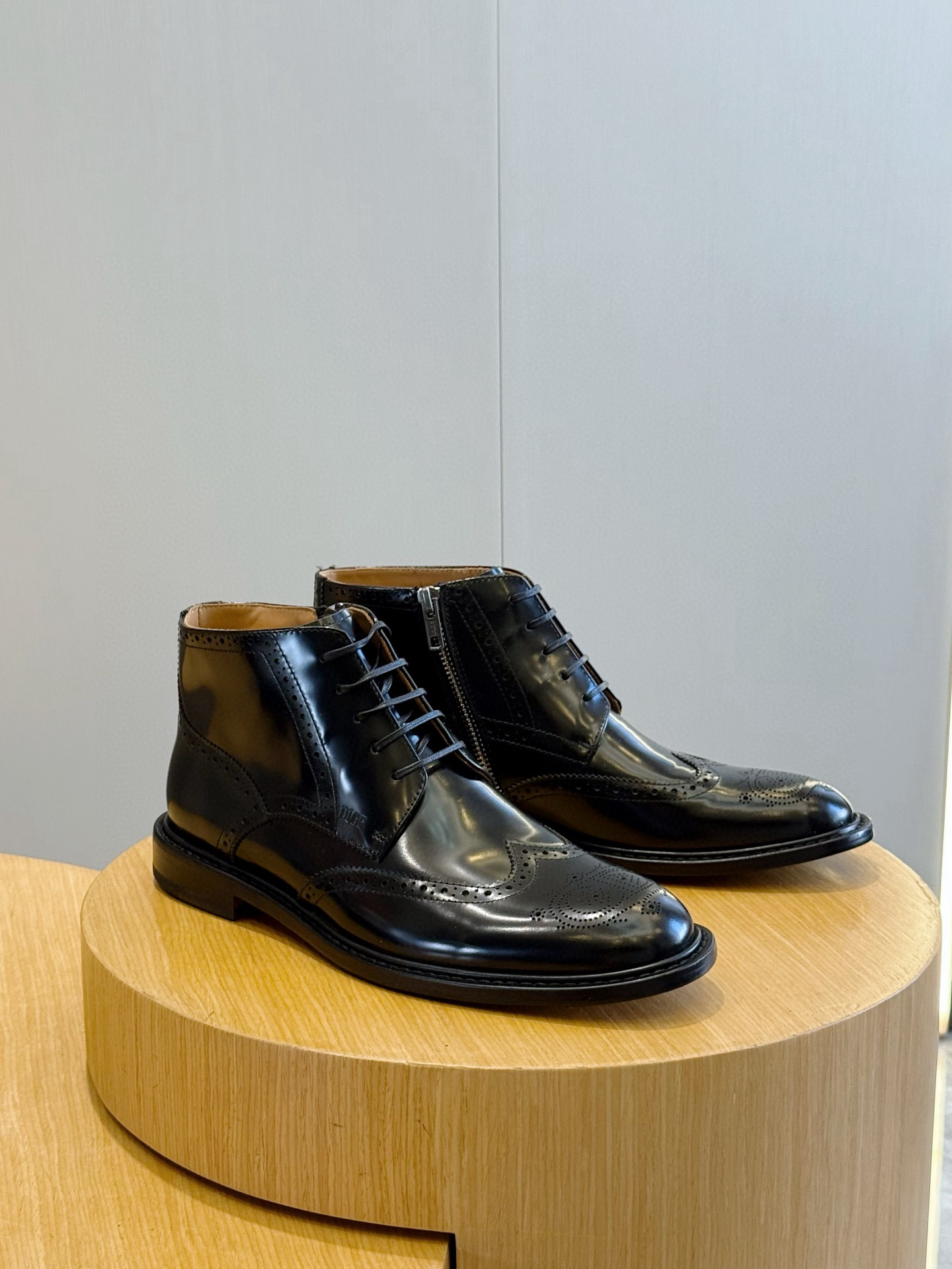 Dior Male Boots Real Leather Black S