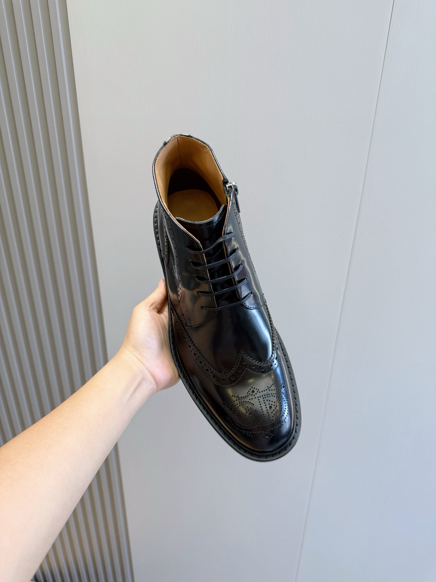 Dior Male Boots Real Leather Black S