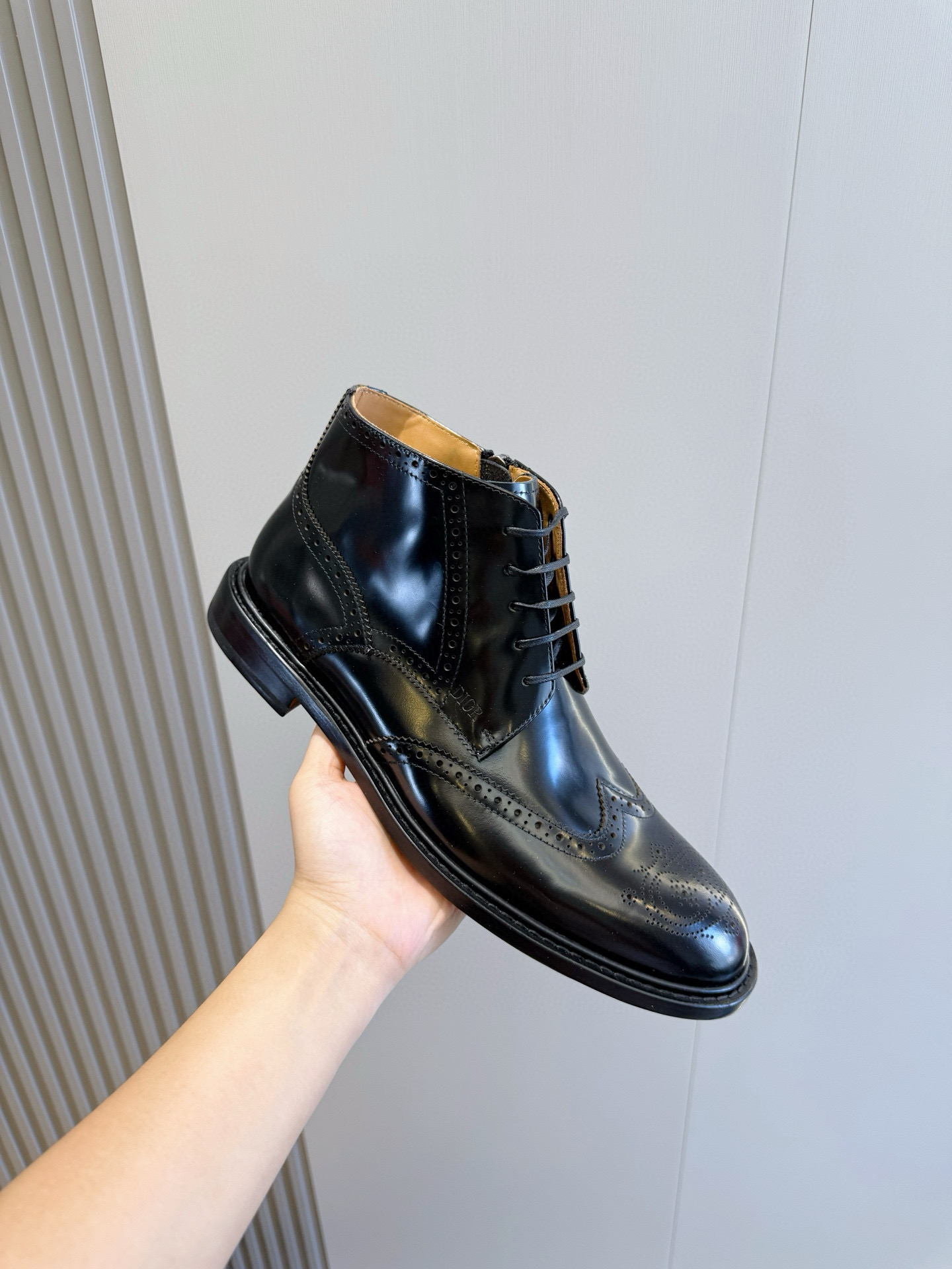 Dior Male Boots Real Leather Black S