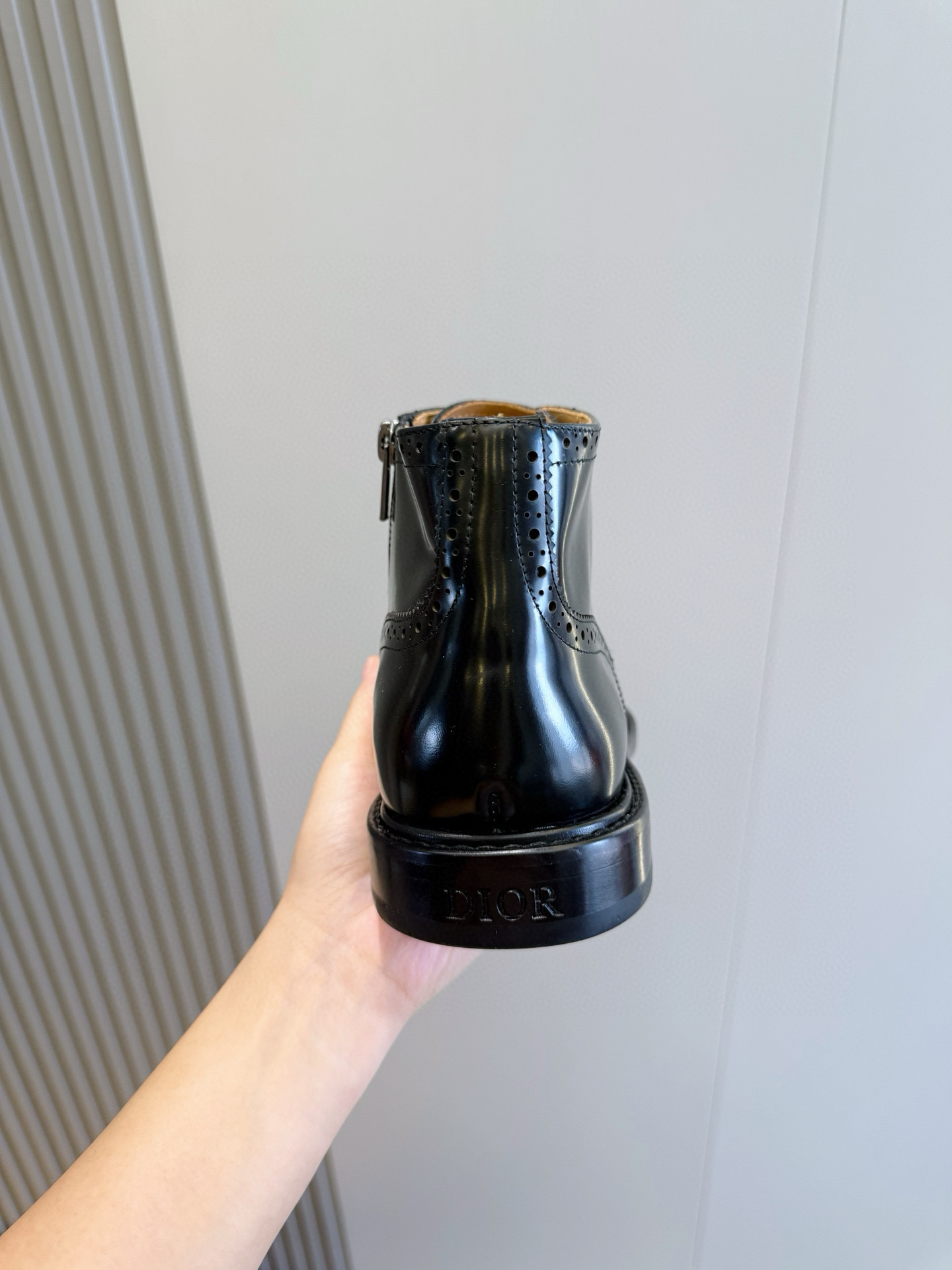 Dior Male Boots Real Leather Black S