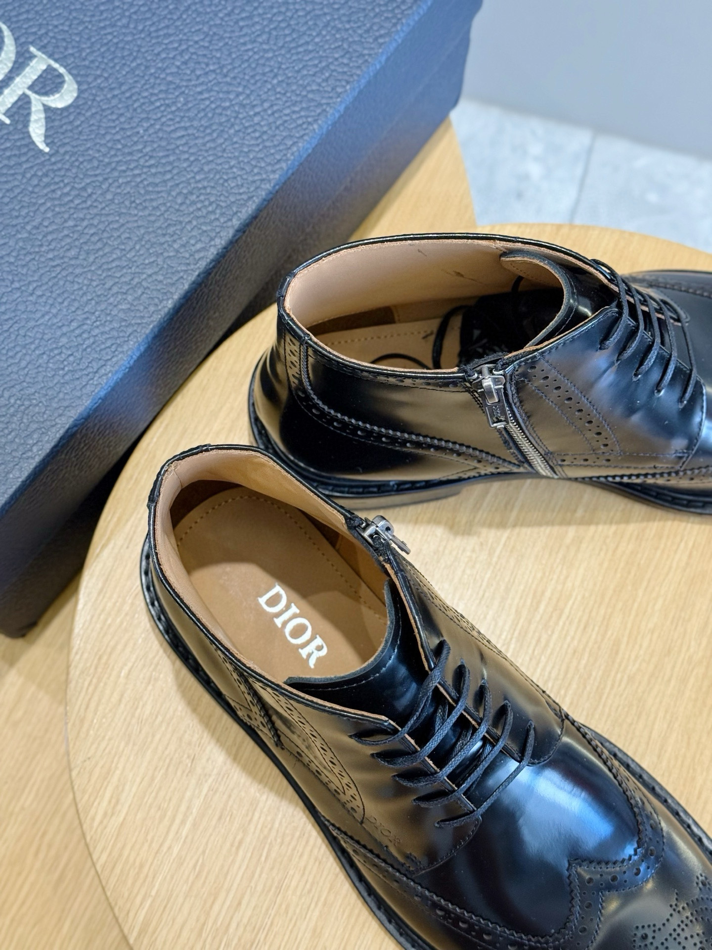 Dior Male Boots Real Leather Black S