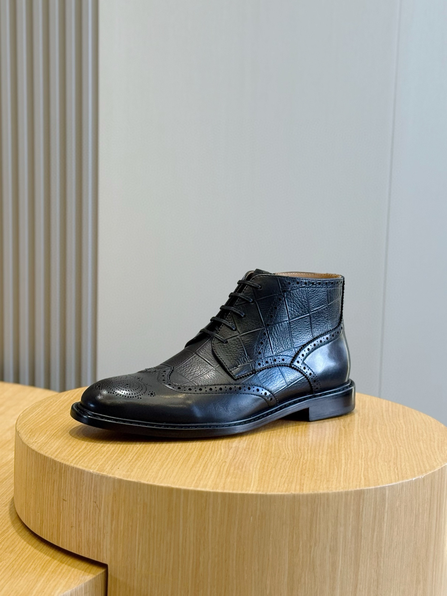 Dior Male Boots Real Leather Black S