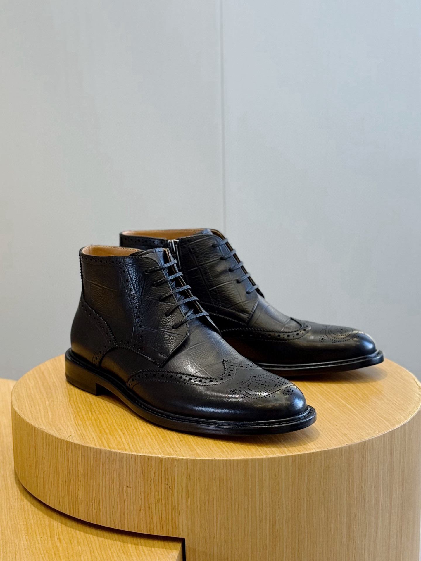 Dior Male Boots Real Leather Black S