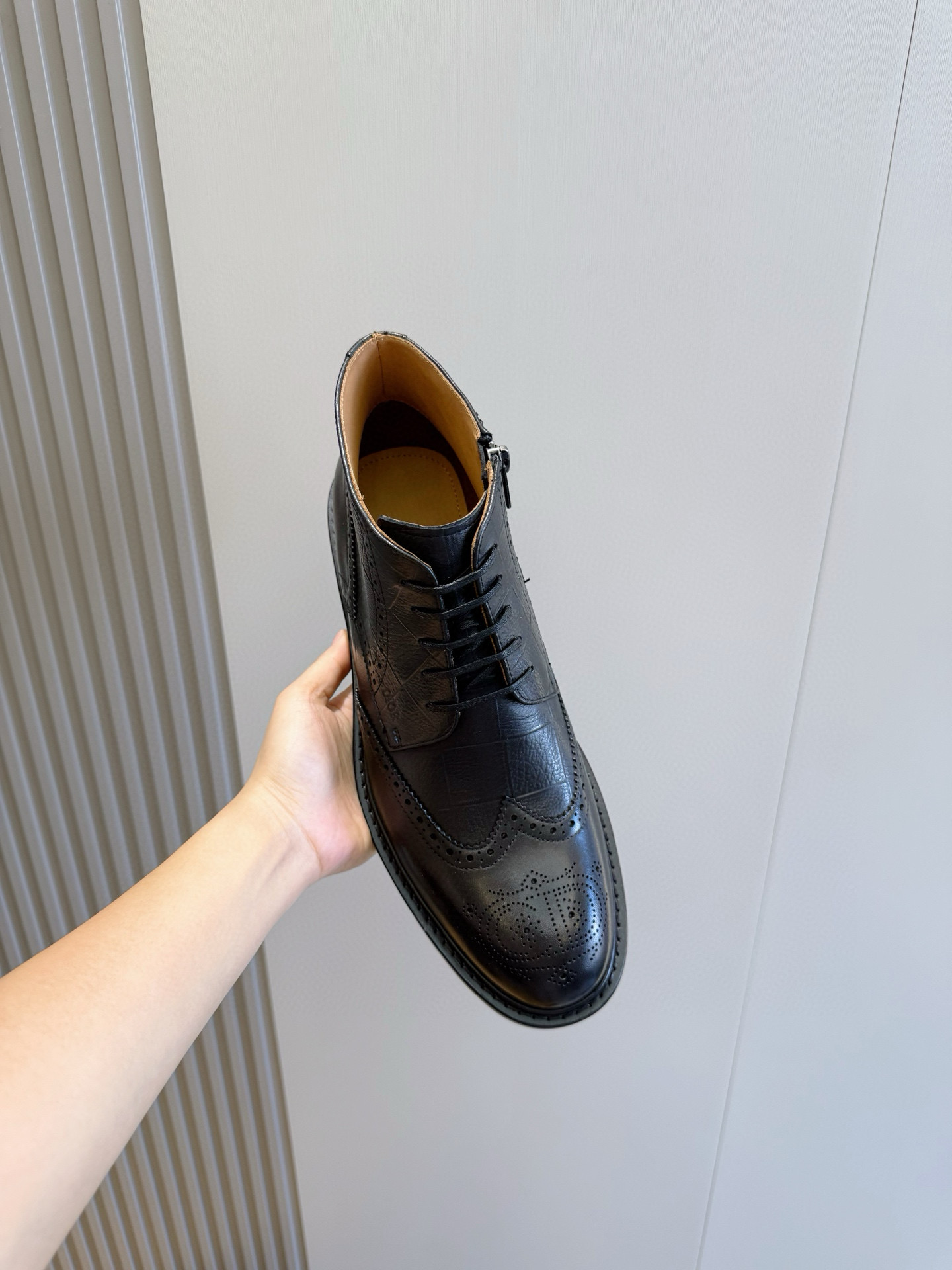 Dior Male Boots Real Leather Black S