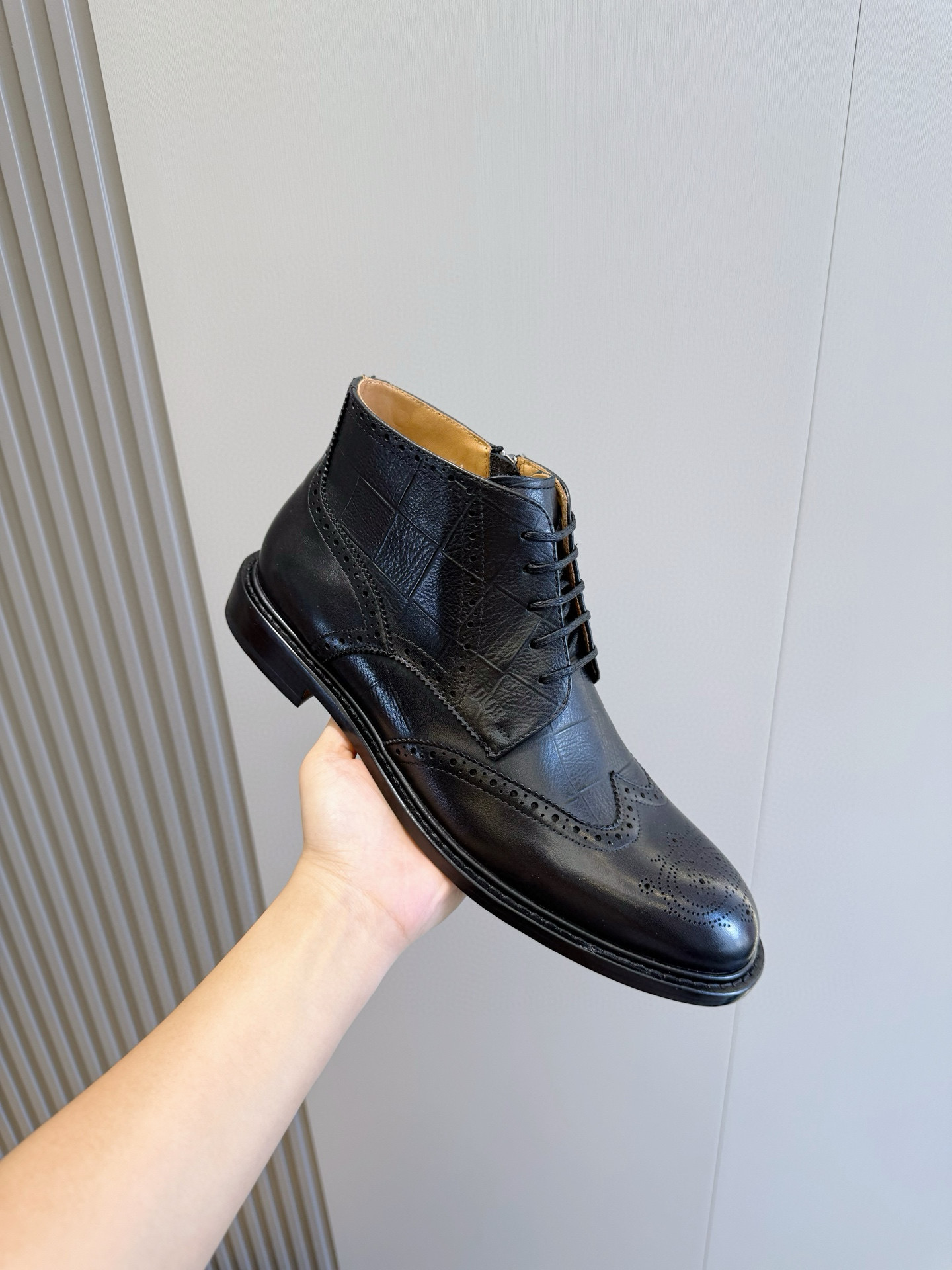 Dior Male Boots Real Leather Black S