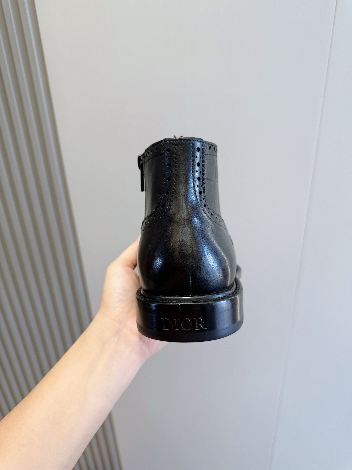 Dior Male Boots Real Leather Black S