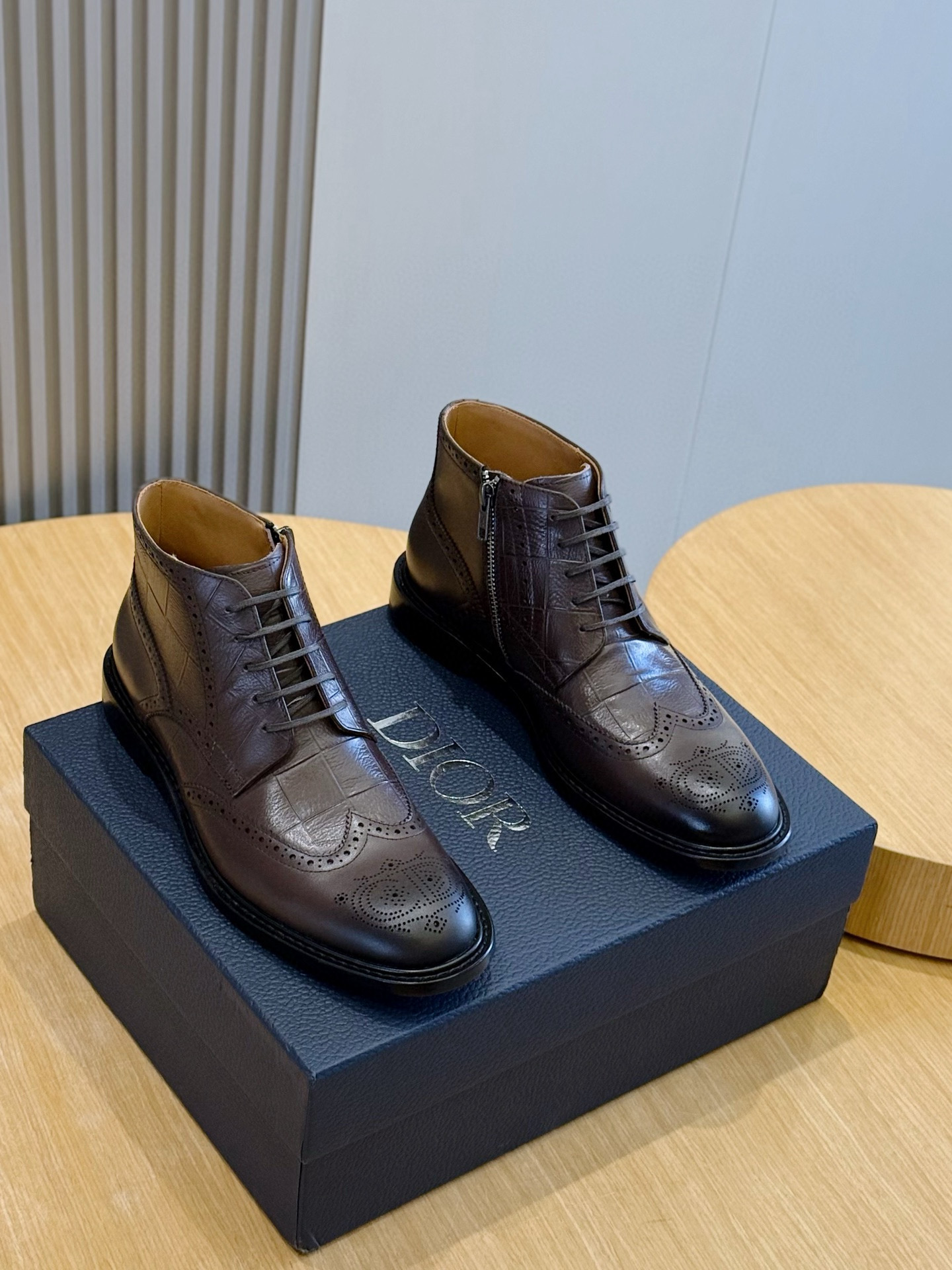 Dior Male Boots Real Leather Black S