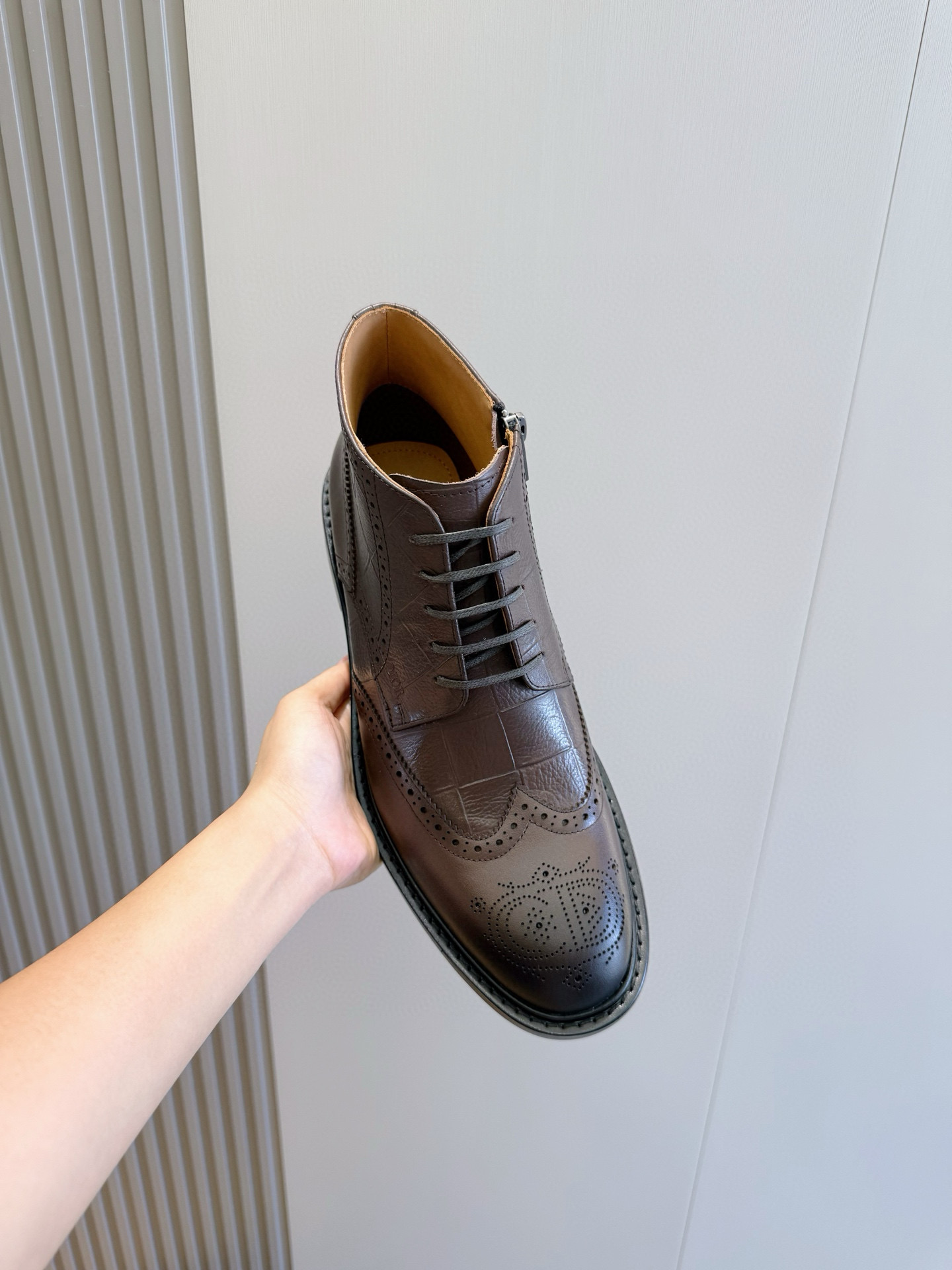 Dior Male Boots Real Leather Black S