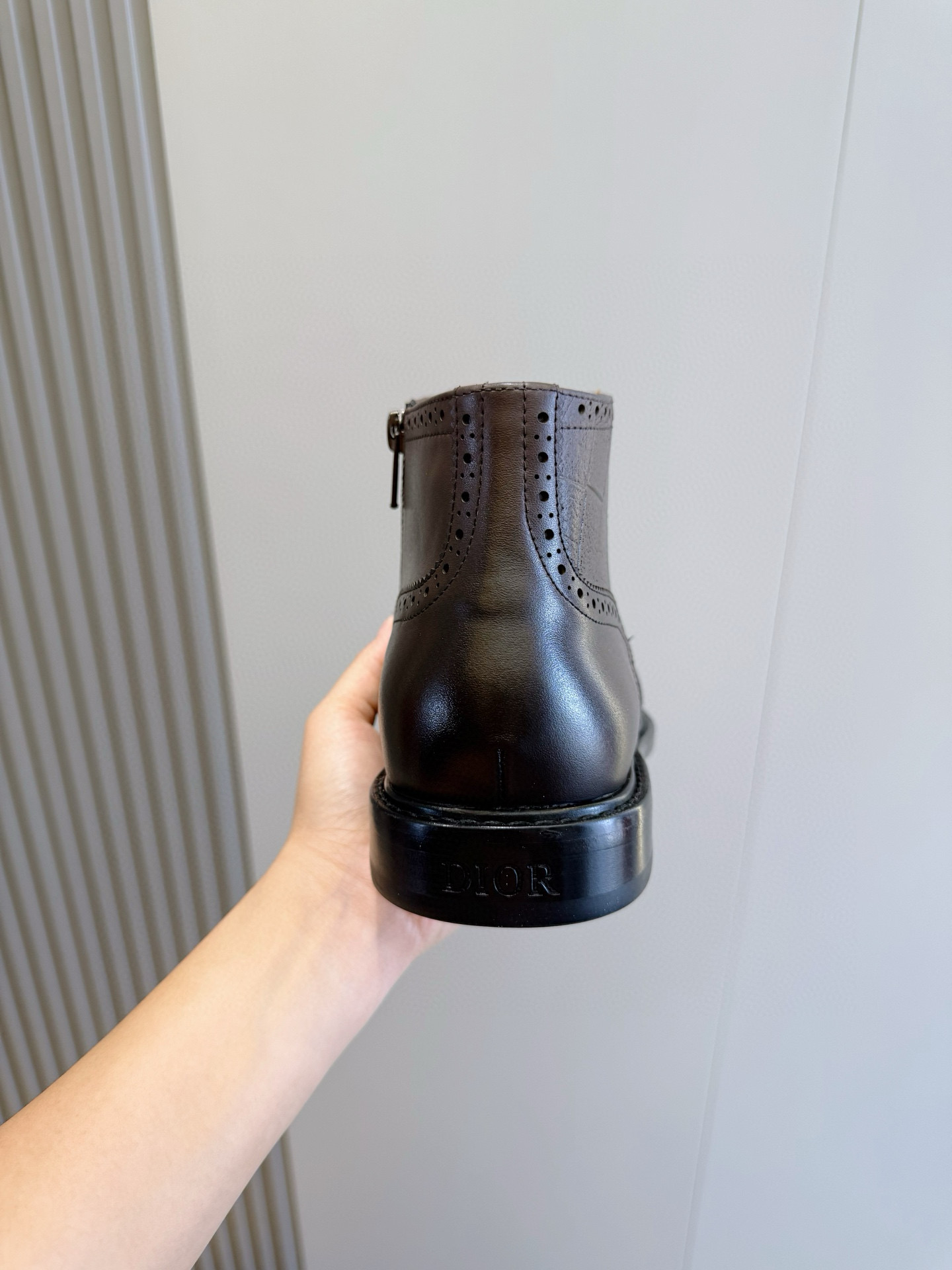 Dior Male Boots Real Leather Black S