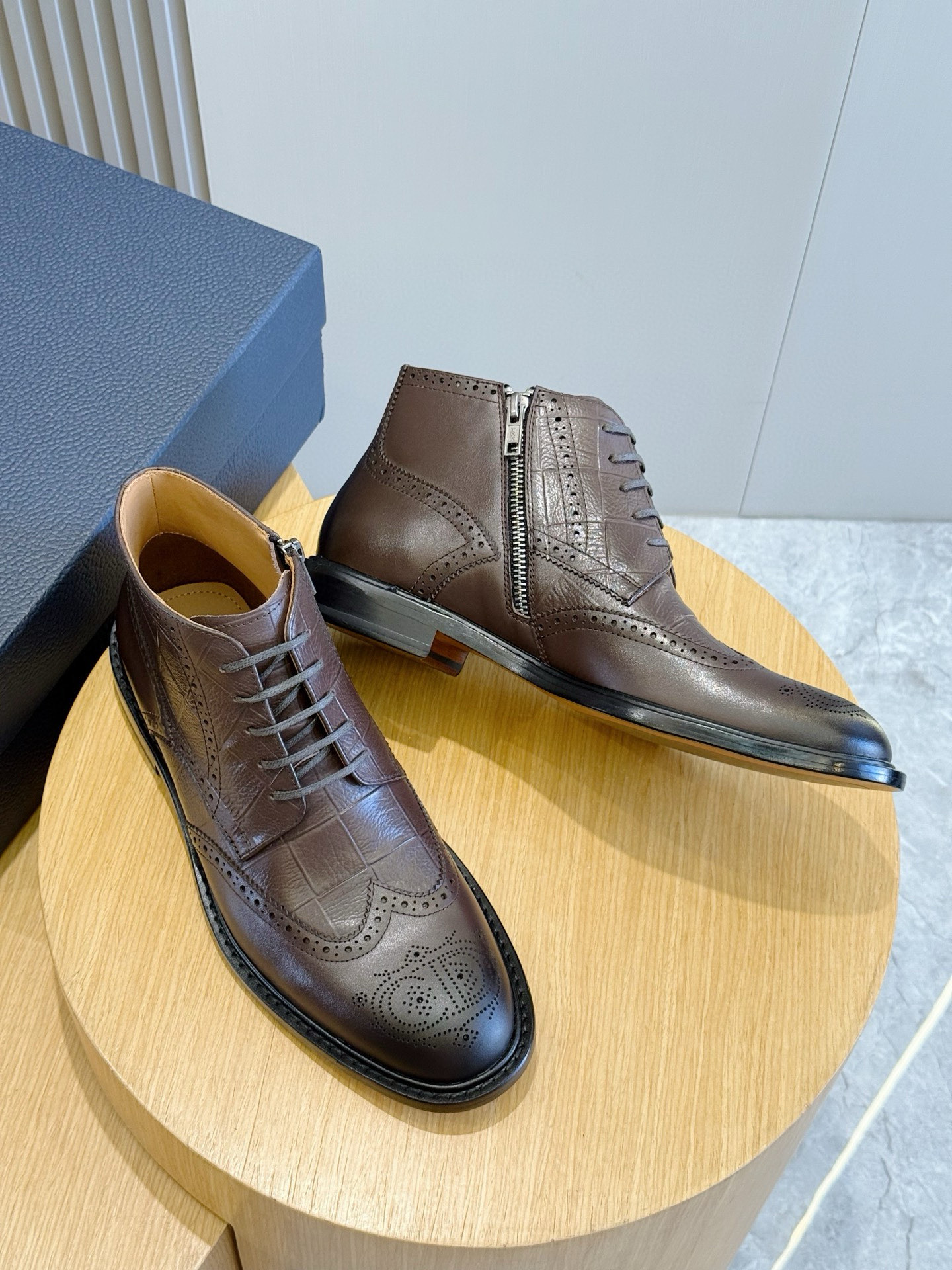 Dior Male Boots Real Leather Black S