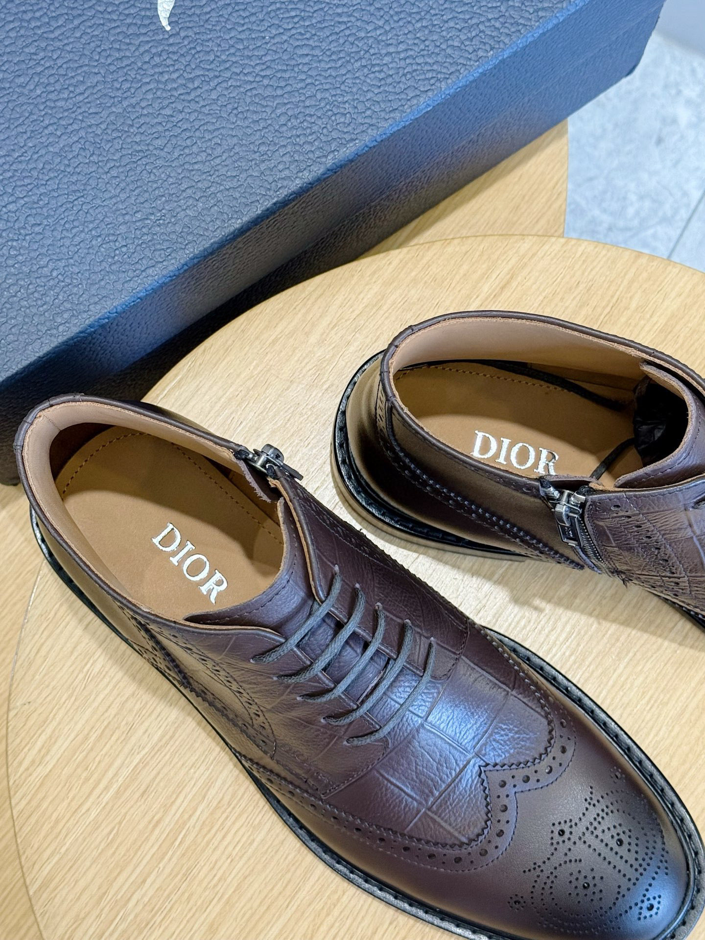 Dior Male Boots Real Leather Black S