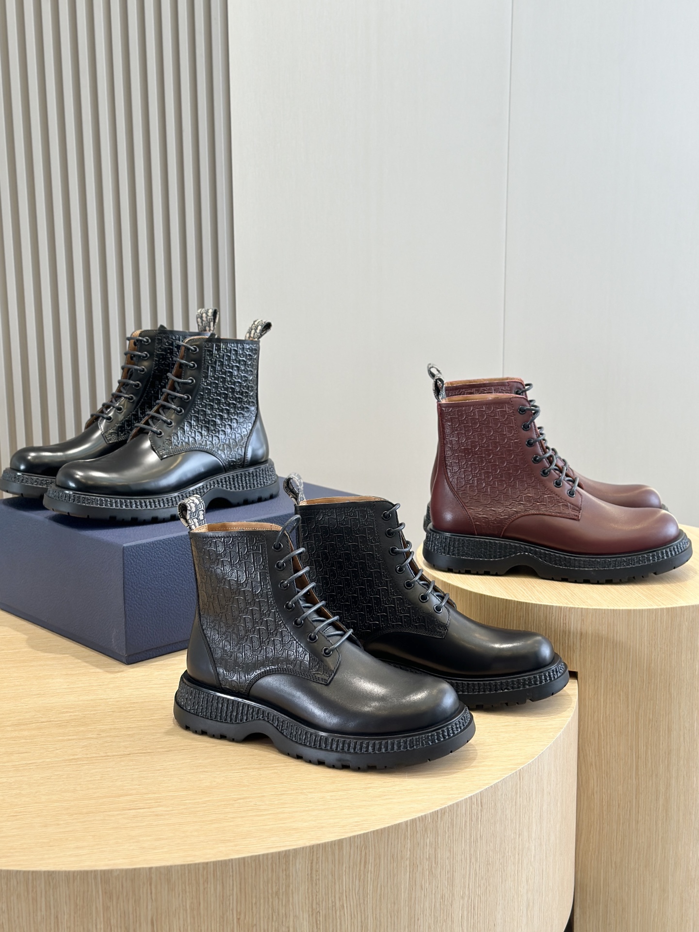 Dior Male Boots Cow Leather Brown L-s