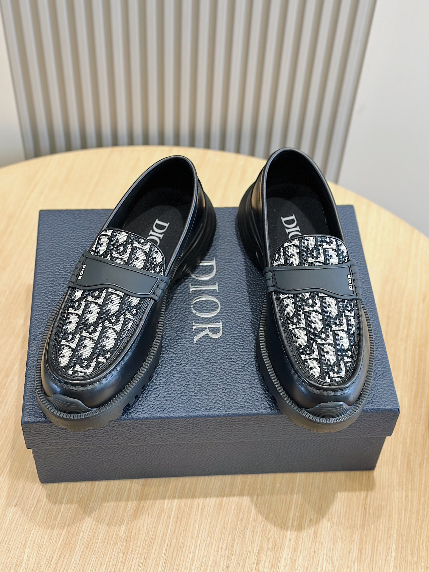 Dior Male Loafers Cow Leather Black M-s
