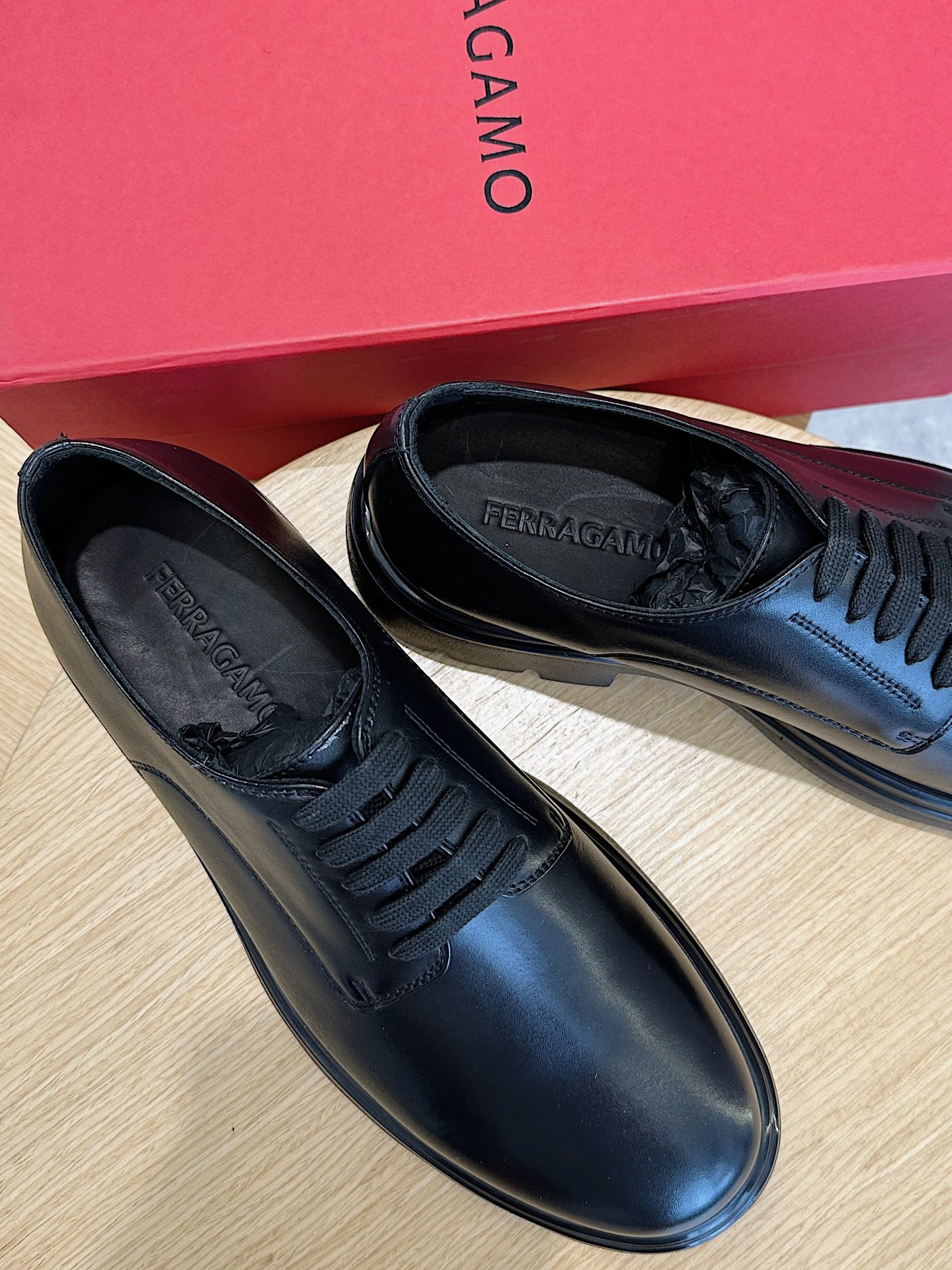 Ferragamo Male Leather Shoes Cow Leather M-s