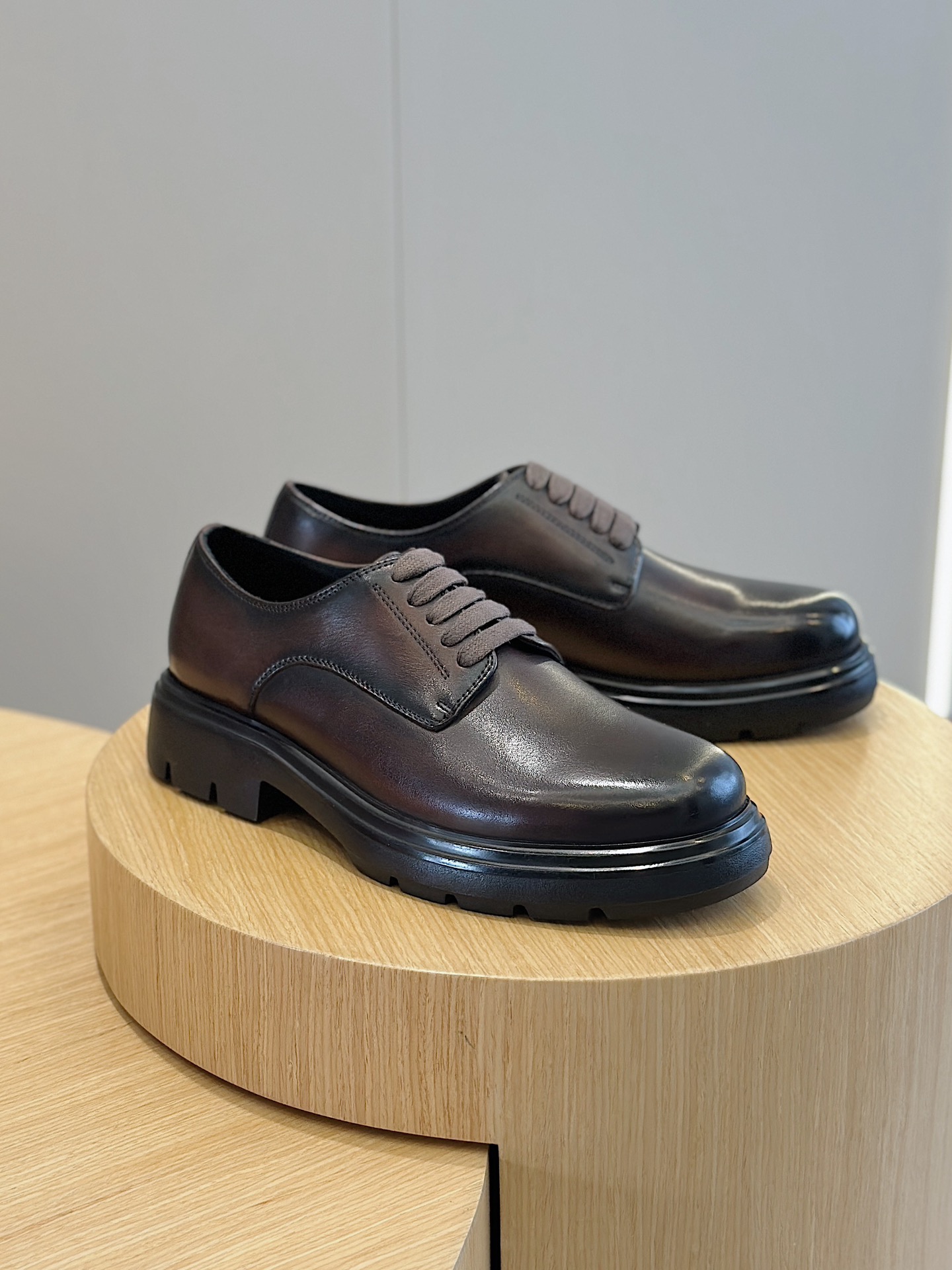 Ferragamo Male Leather Shoes Cow Leather M-s