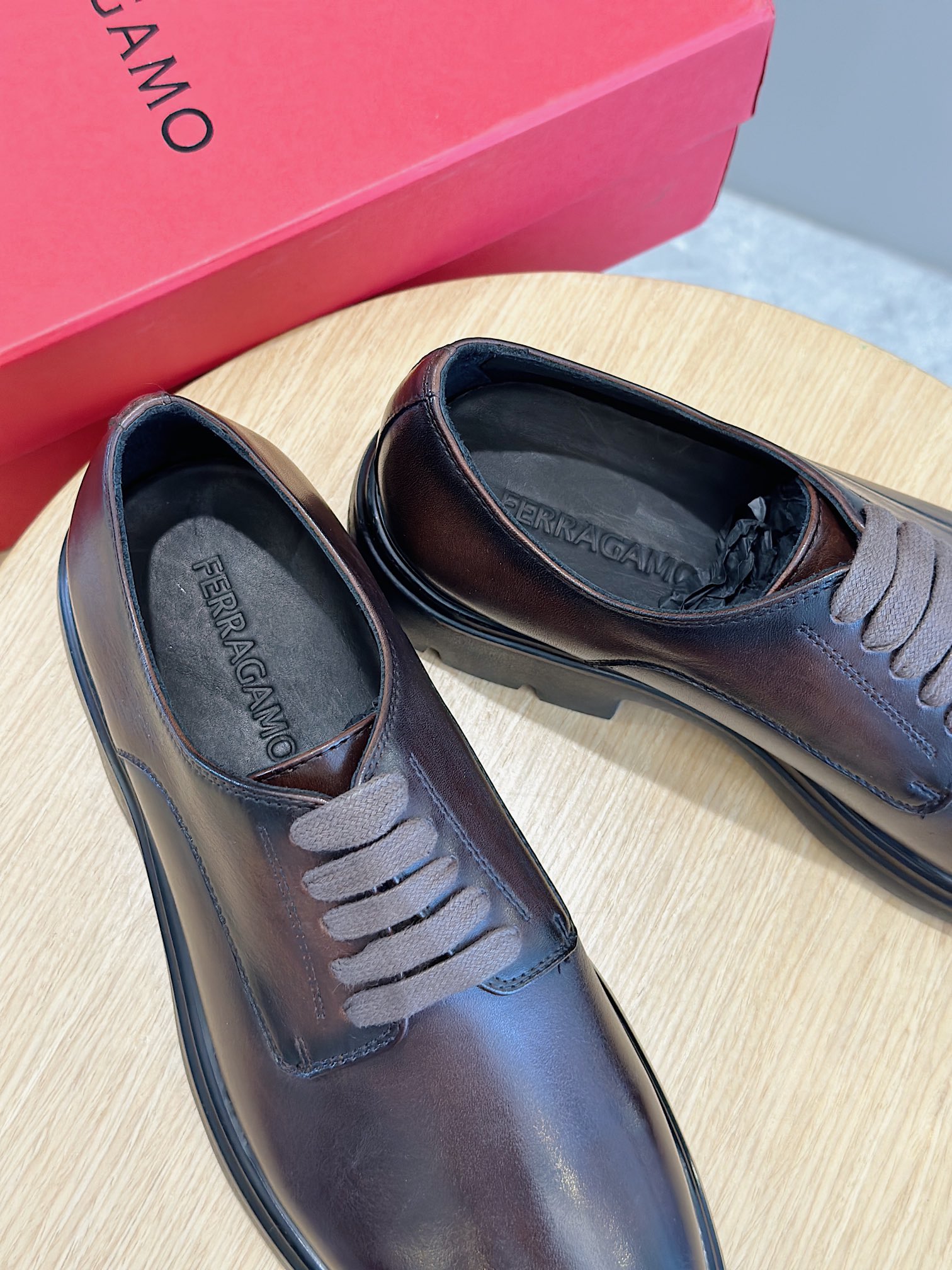 Ferragamo Male Leather Shoes Cow Leather M-s