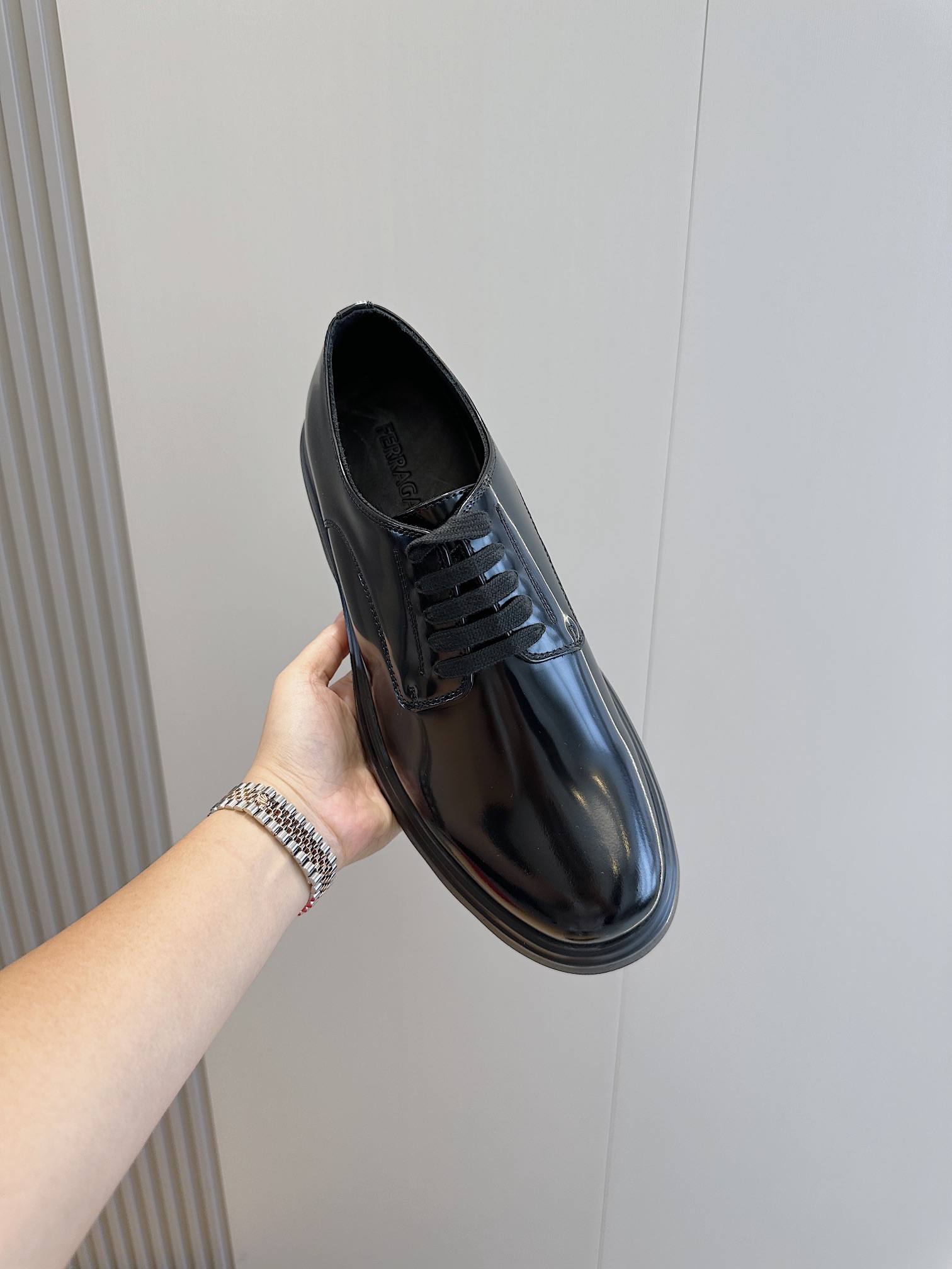 Ferragamo Male Leather Shoes Cow Leather M-s