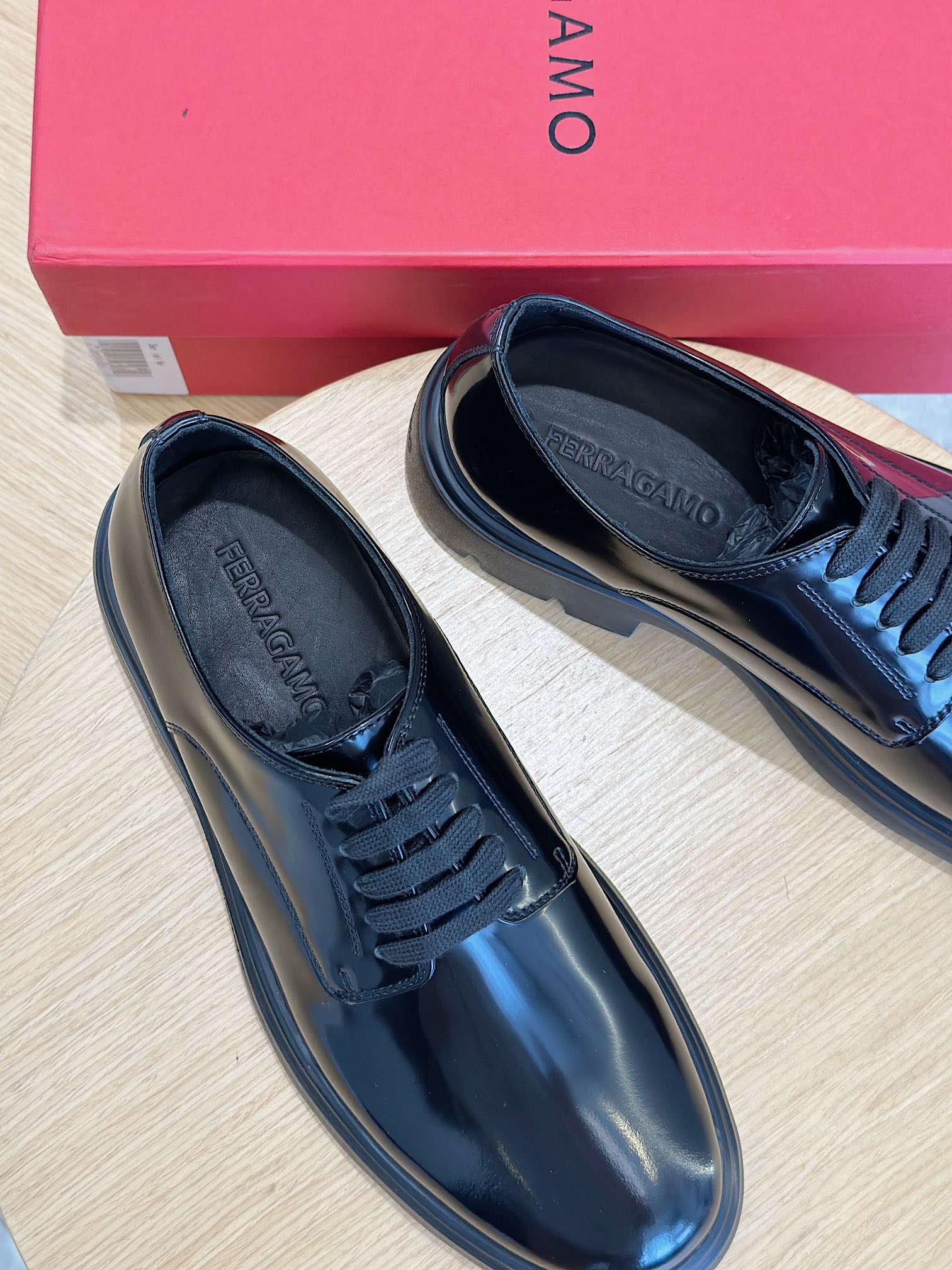 Ferragamo Male Leather Shoes Cow Leather M-s