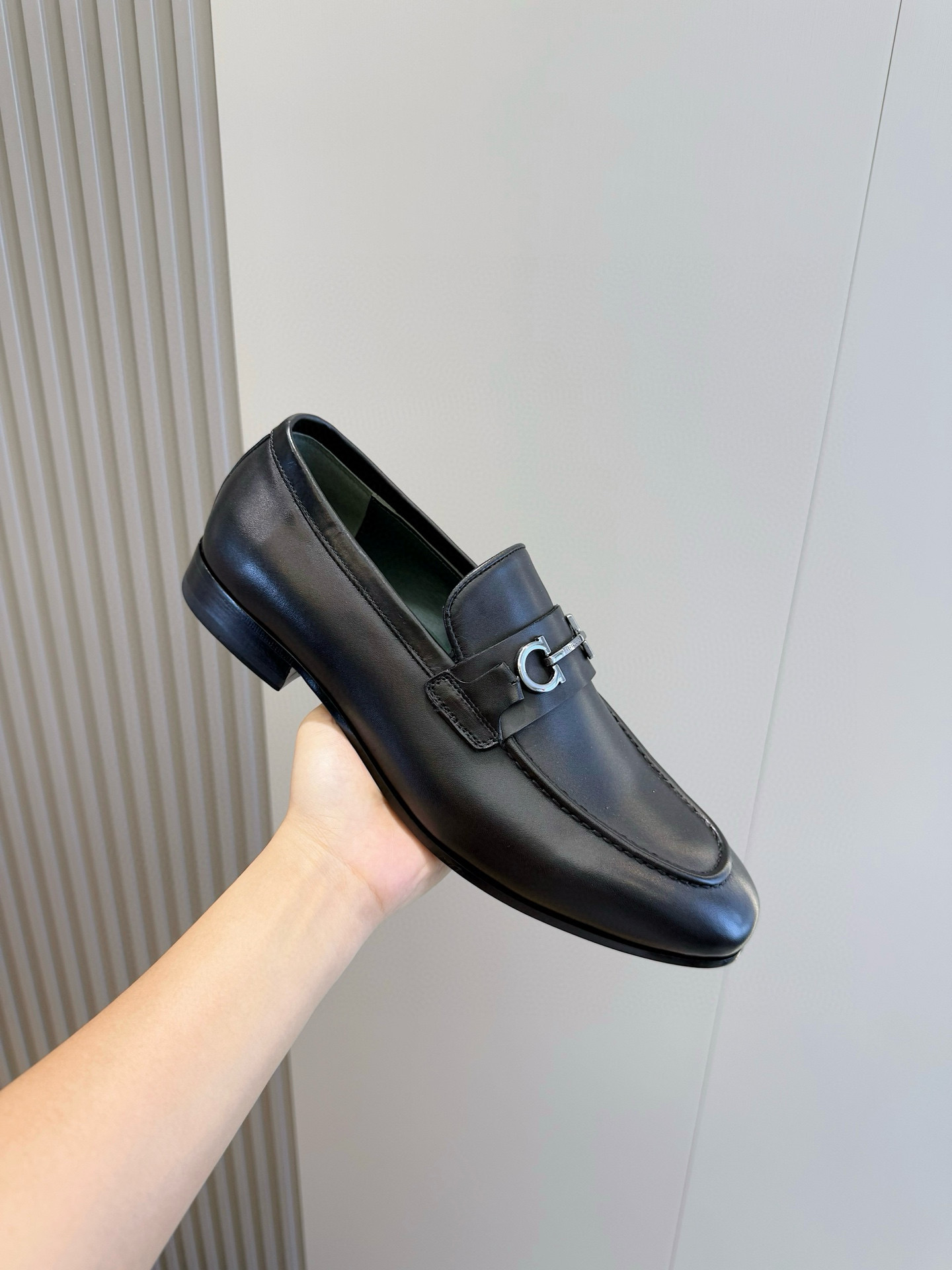 Ferragamo Male Loafers Real Leather Red M-s