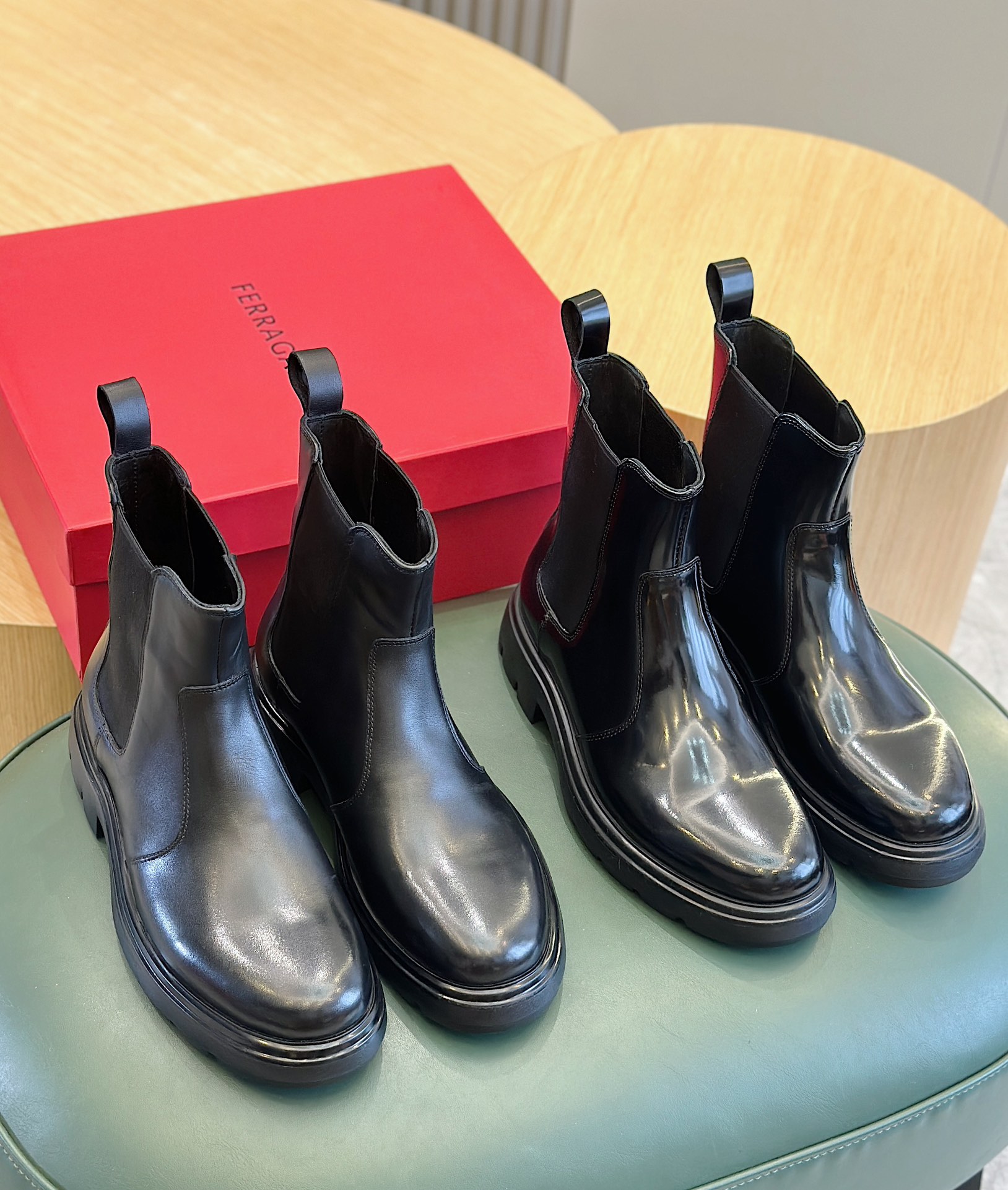 Ferragamo Boots Cow Leather M-s