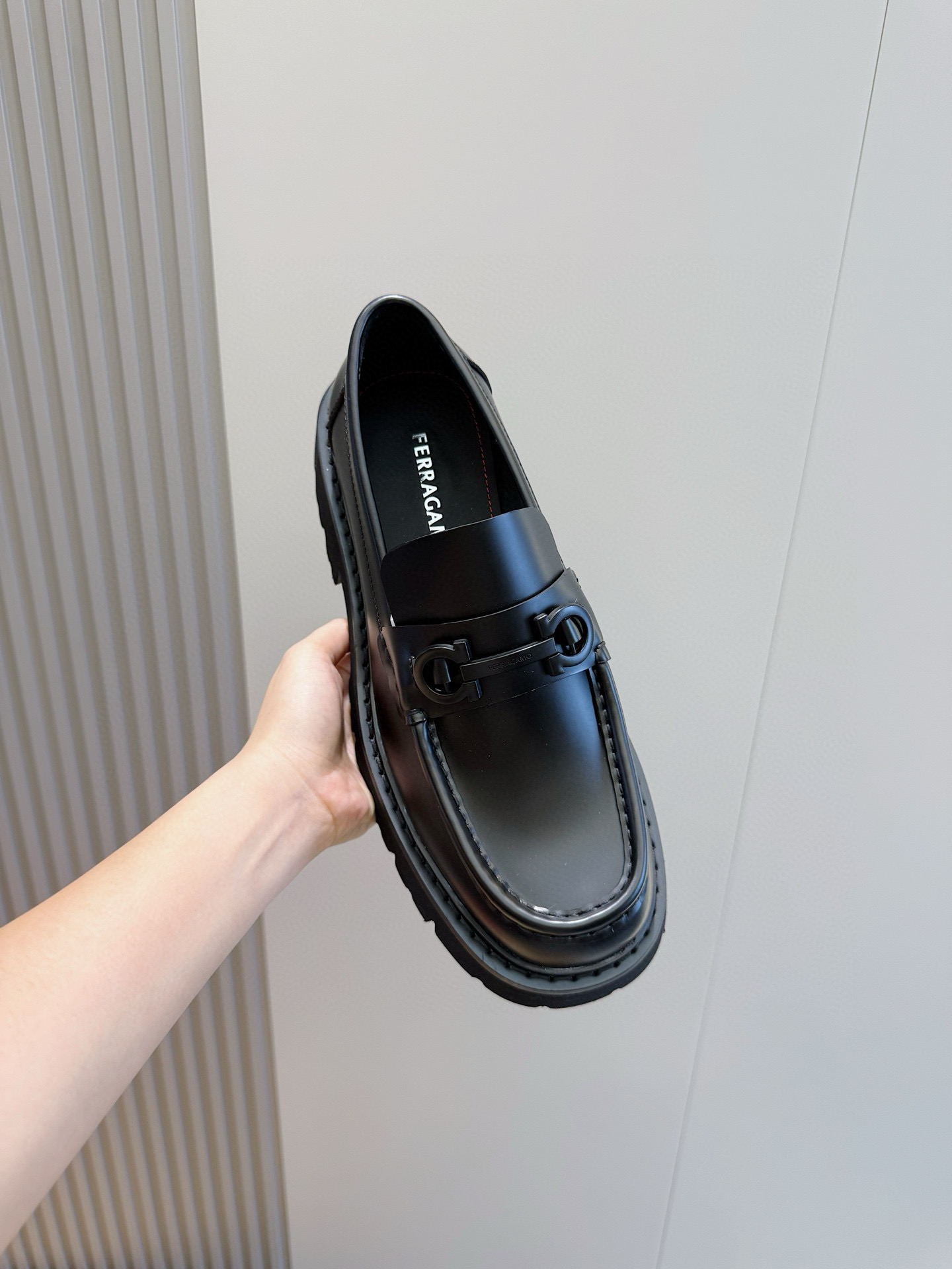 Ferragamo Male Leather Shoes Cow Leather M-s