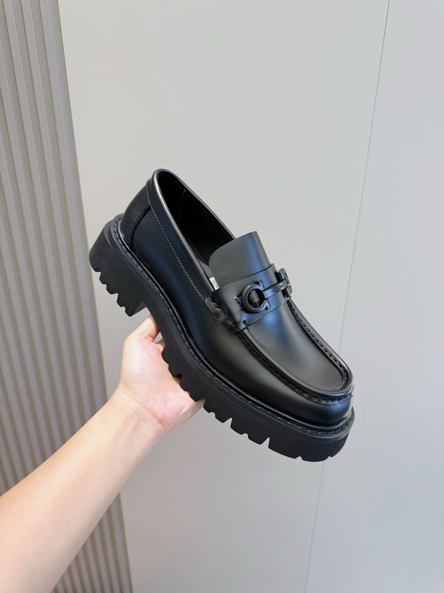 Ferragamo Male Leather Shoes Cow Leather M-s