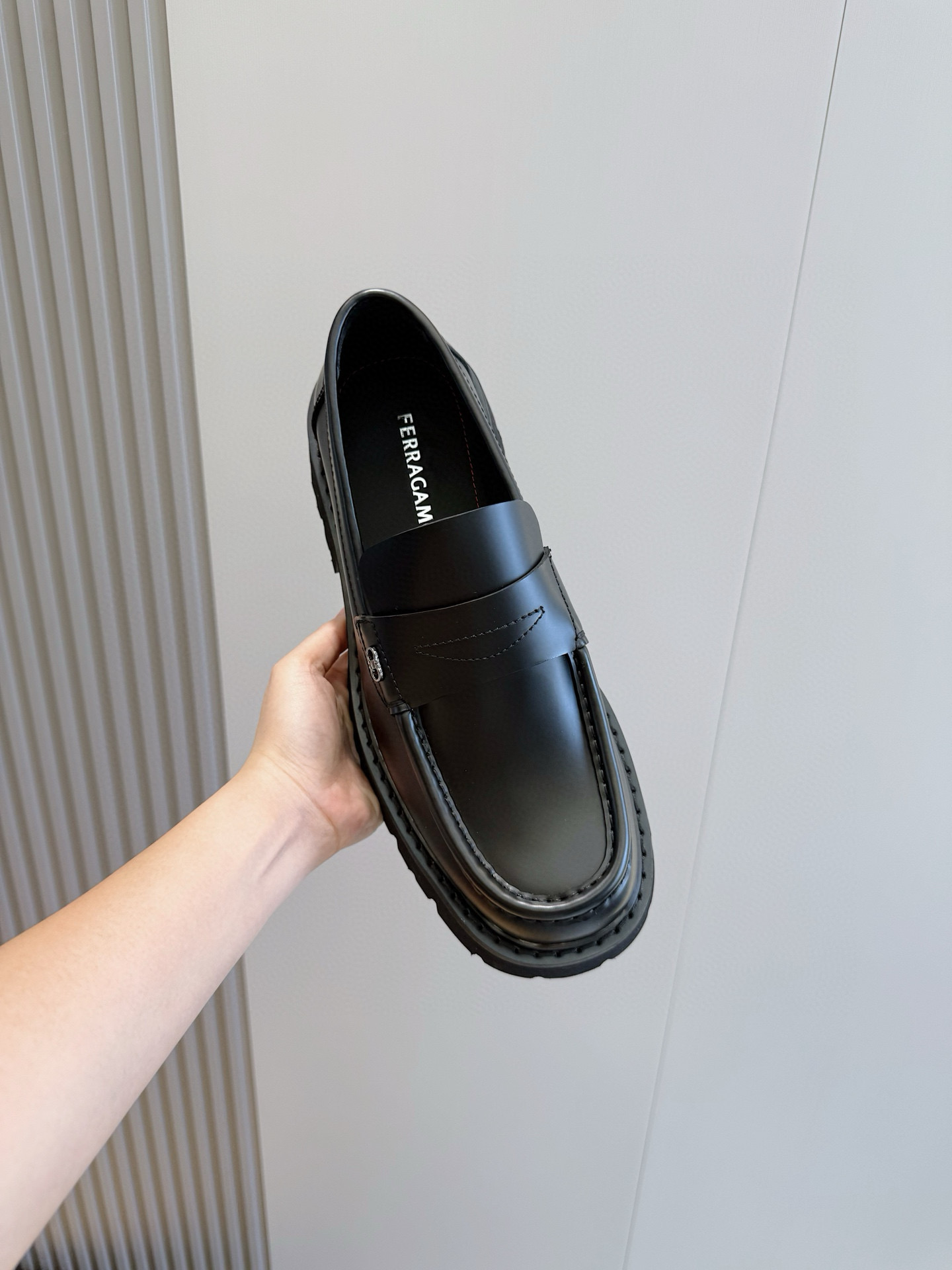 Ferragamo Male Leather Shoes Cow Leather M-s