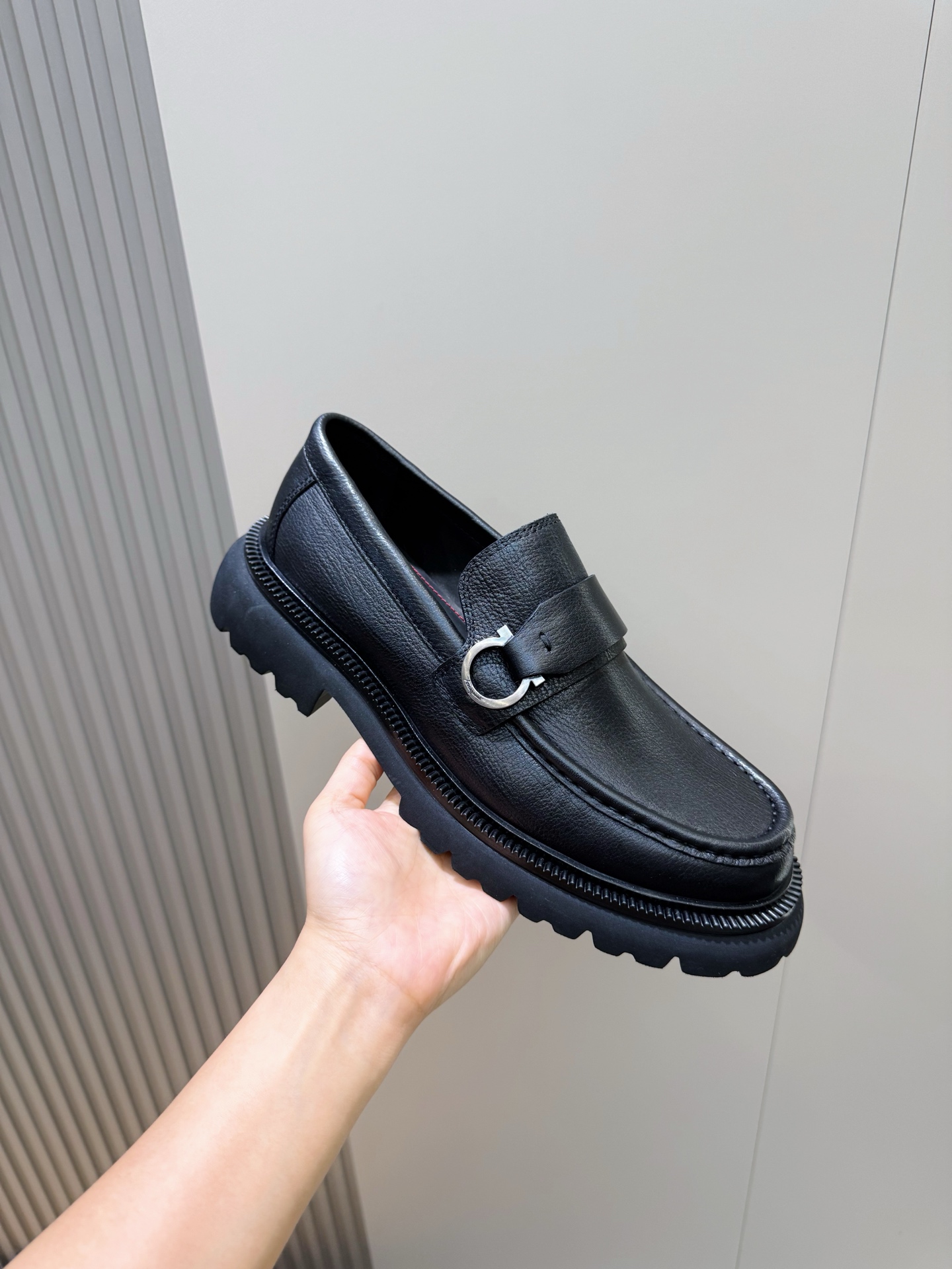 Ferragamo Male Leather Shoes Cow Leather M-s